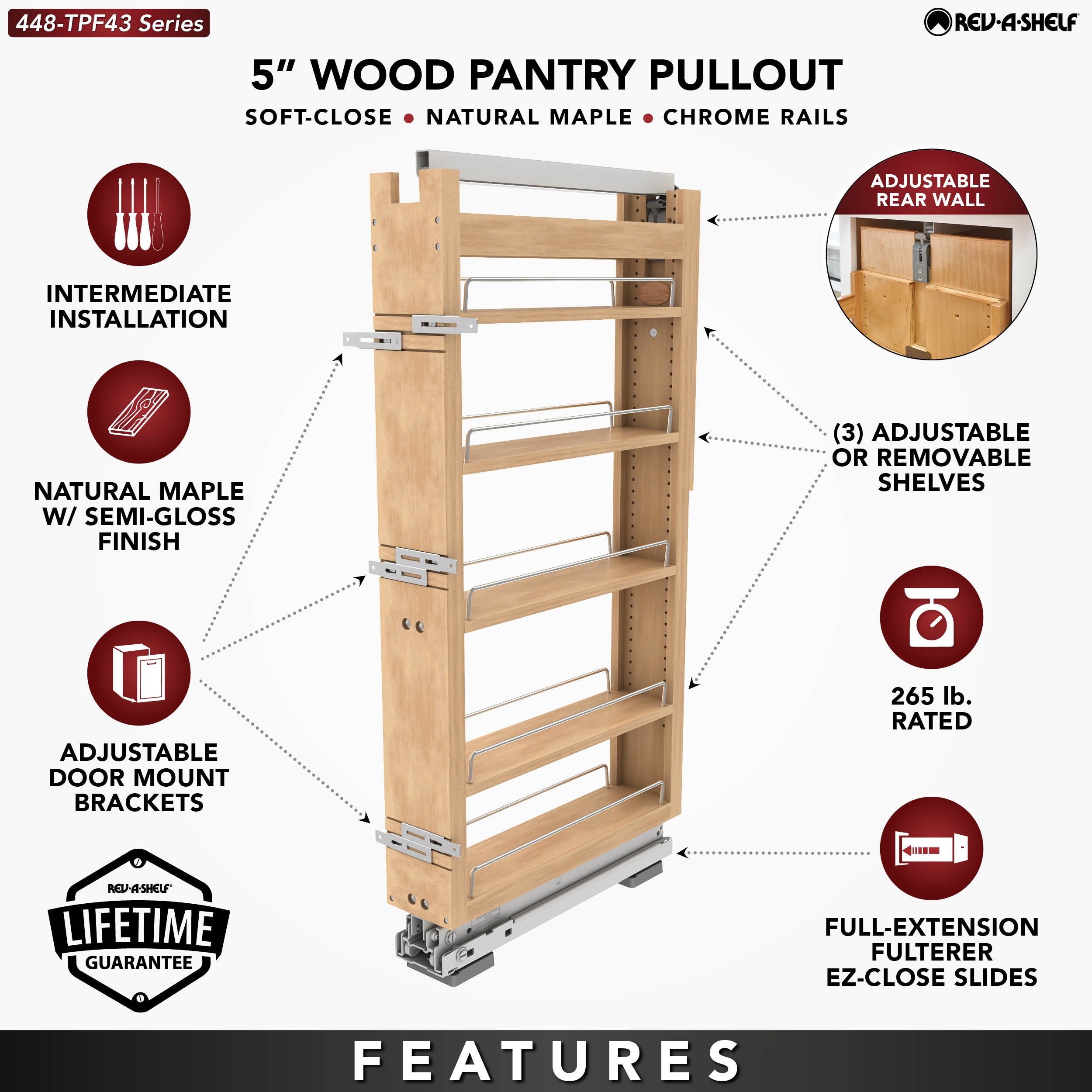 Rev-A-Shelf 448-TPF43-5-1 Pull-Out-Cabinet-Baskets - View #3