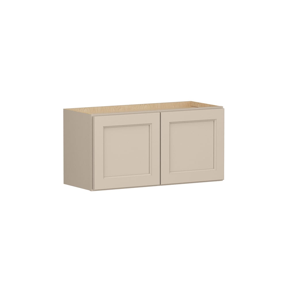 Shenandoah Glasson 33-in W x 12-in H x 12-in D Oat Painted Wall Fully Assembled Cabinet Recessed Panel Transitional