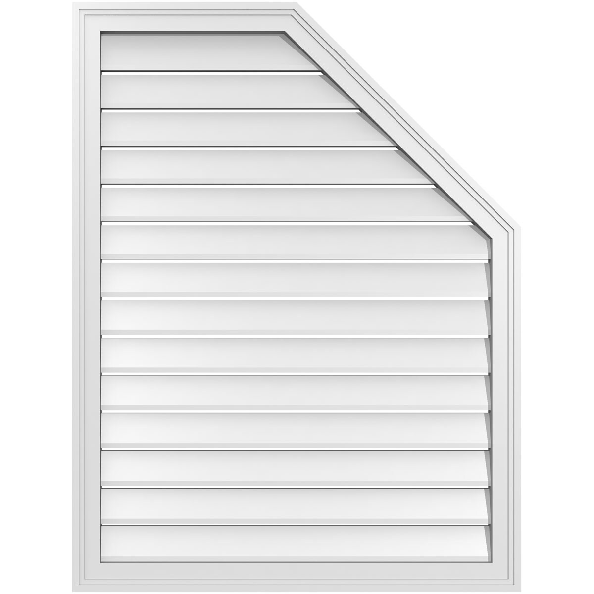 Ekena Millwork GVPOR32X4202SF 32-Inches x 42-Inches Off-white Octagon PVC Gable Louver Vent