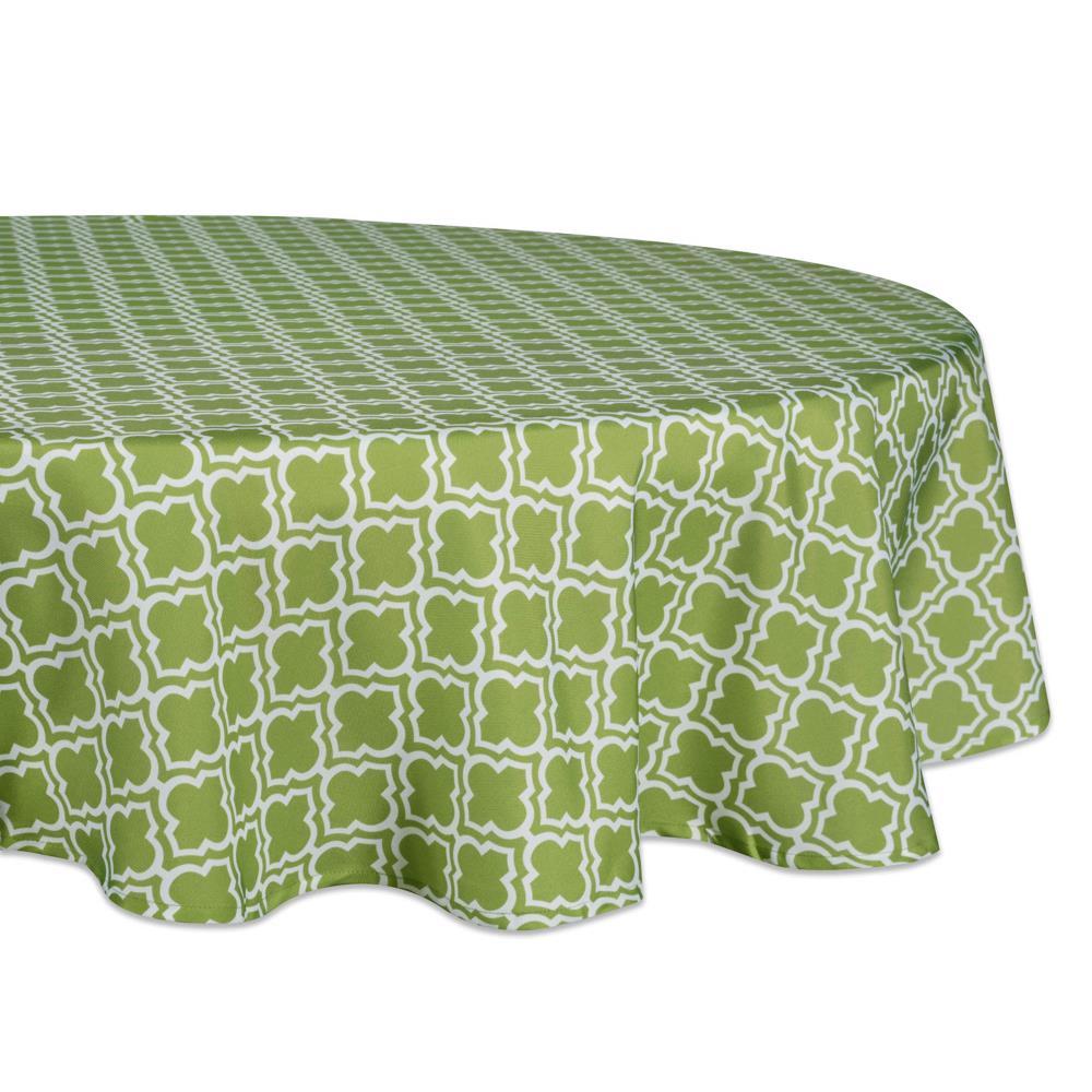 DII CAMZ36770 Green Lattice Tablecloth