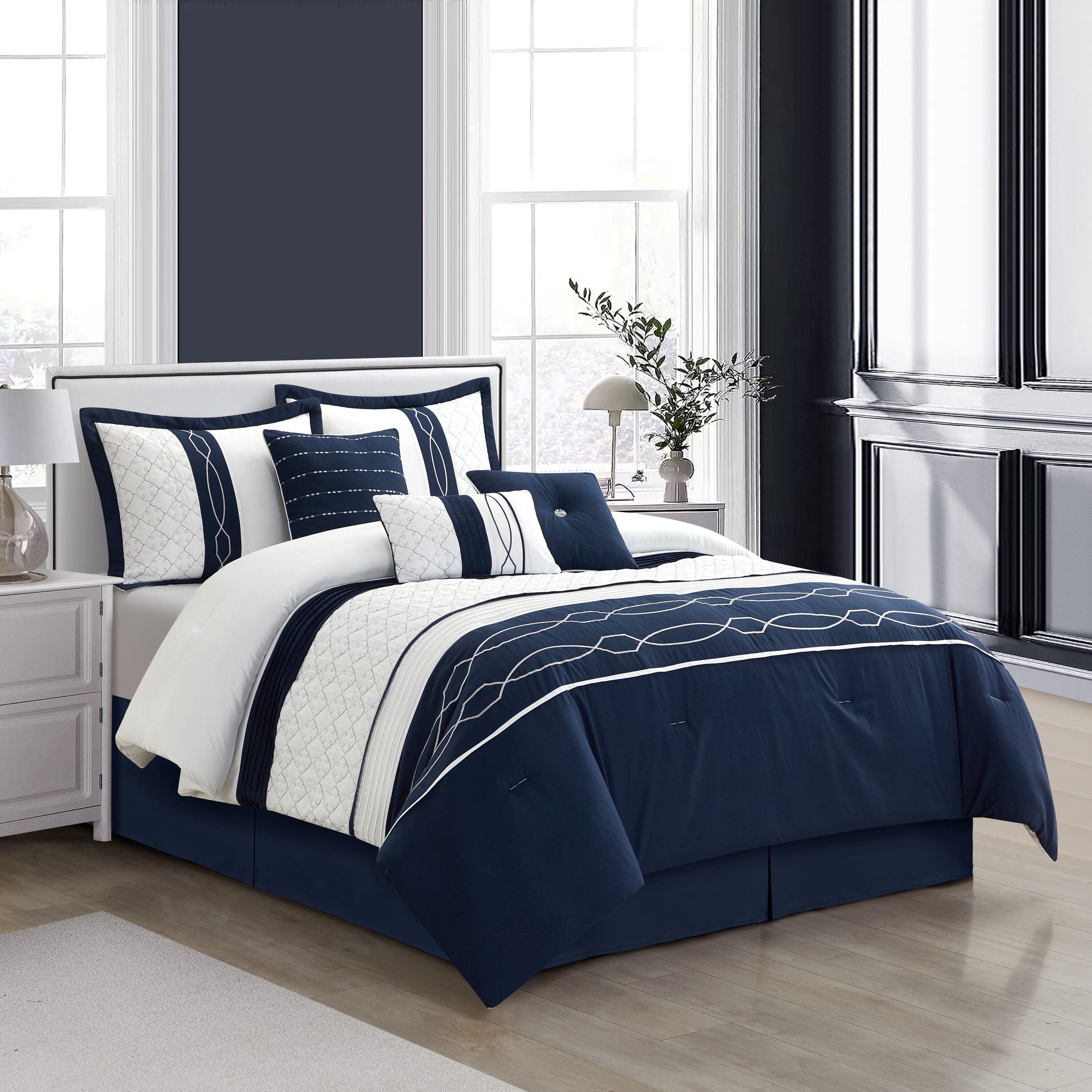 Nanshing PENLEY7-C.K. 7 -Piece Multi California king Comforter Set