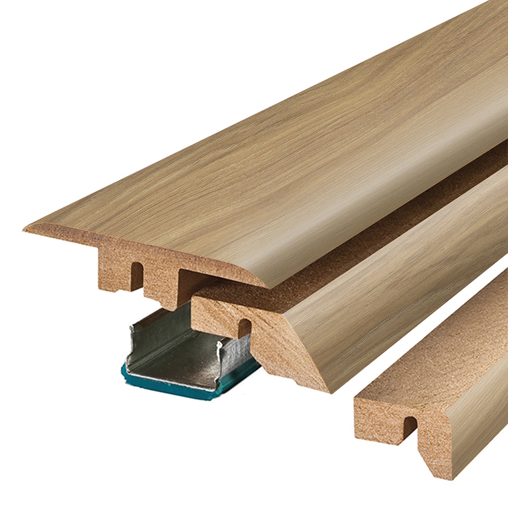 Project Source Grove Hickory 3/4-in T x 2-1/4-in W x 78.75-in L Prefinished Laminate wood 4-in-1 Floor Moulding Trim