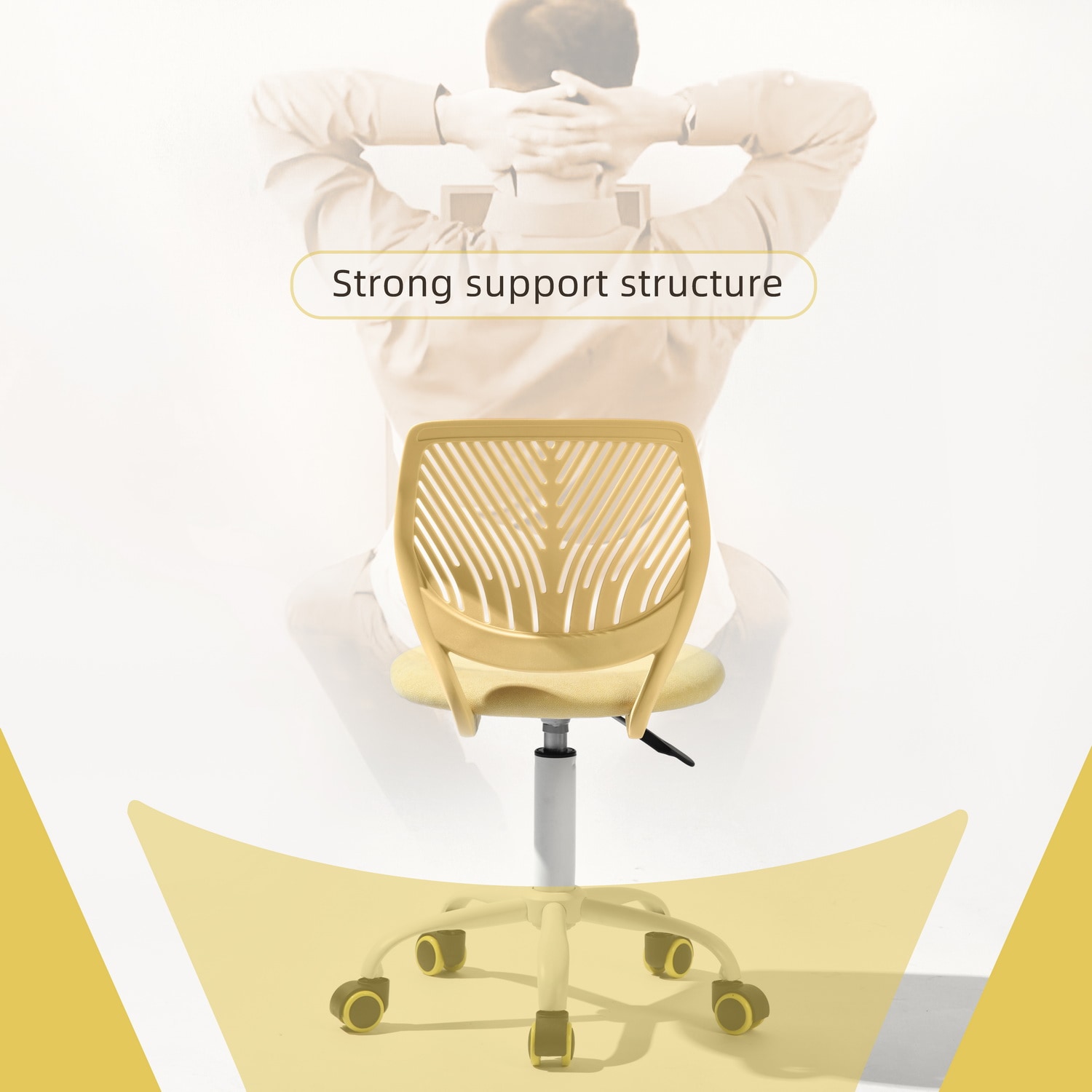Homy Casa CARNATION YELLOW Office-Chairs - View #9