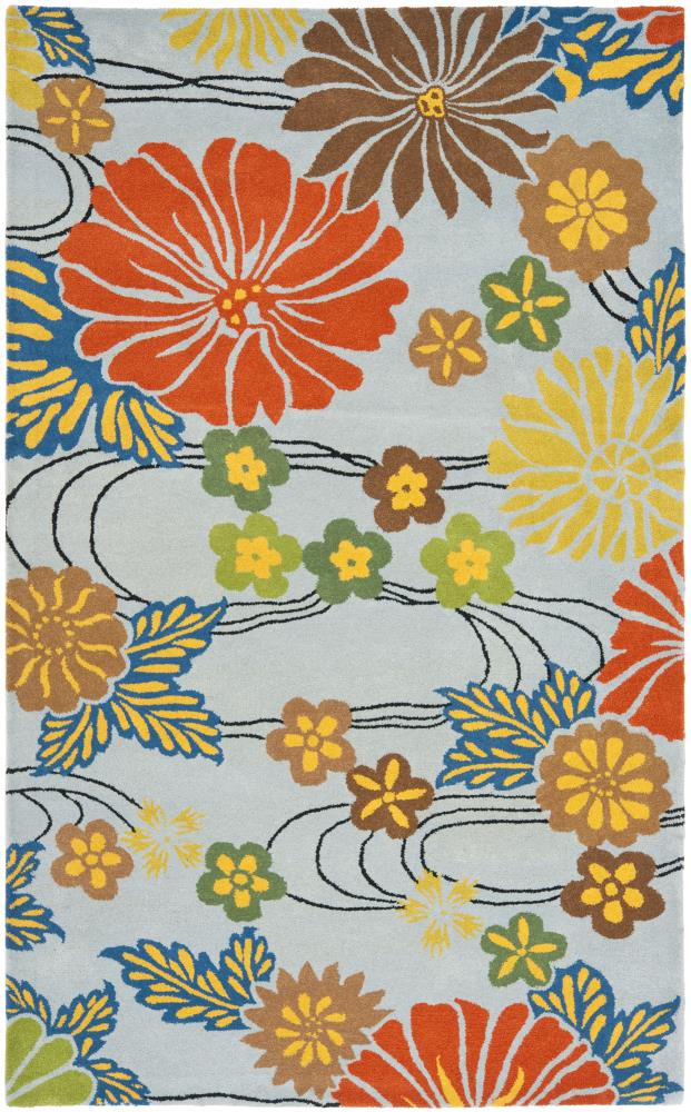 Soho 5' x 8' Multicolor Floral Wool Area Rug