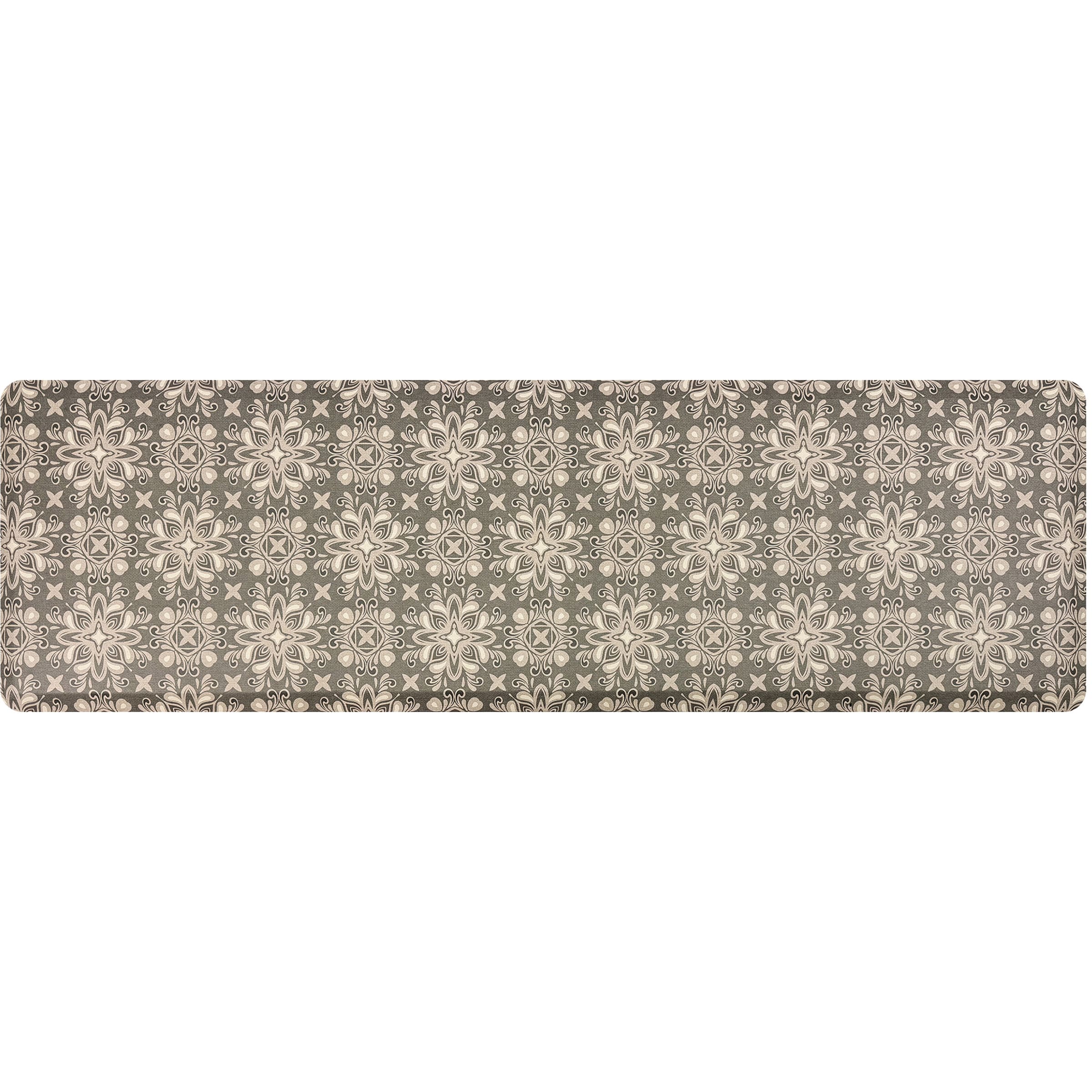 Bungalow Flooring 20958016206107 2-ft x 6-ft Dark Grey Polyester Rectangular Indoor Decorative Anti-fatigue mat