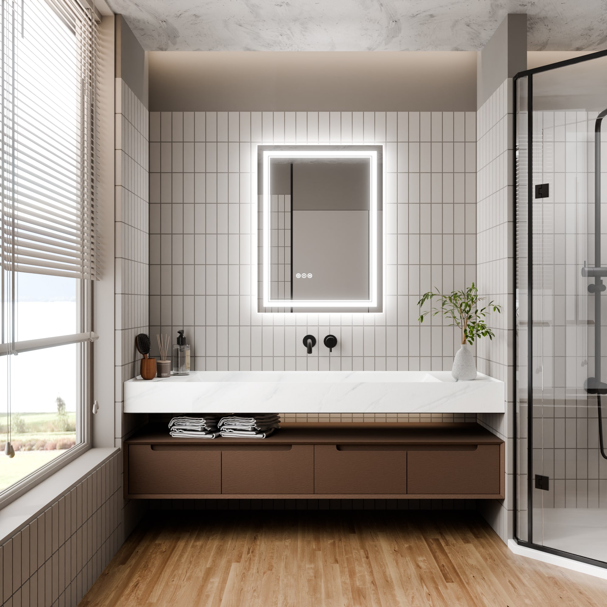 CASAINC JS-2432-2-N-X-1 Framed-Bath-Mirrors - View #3