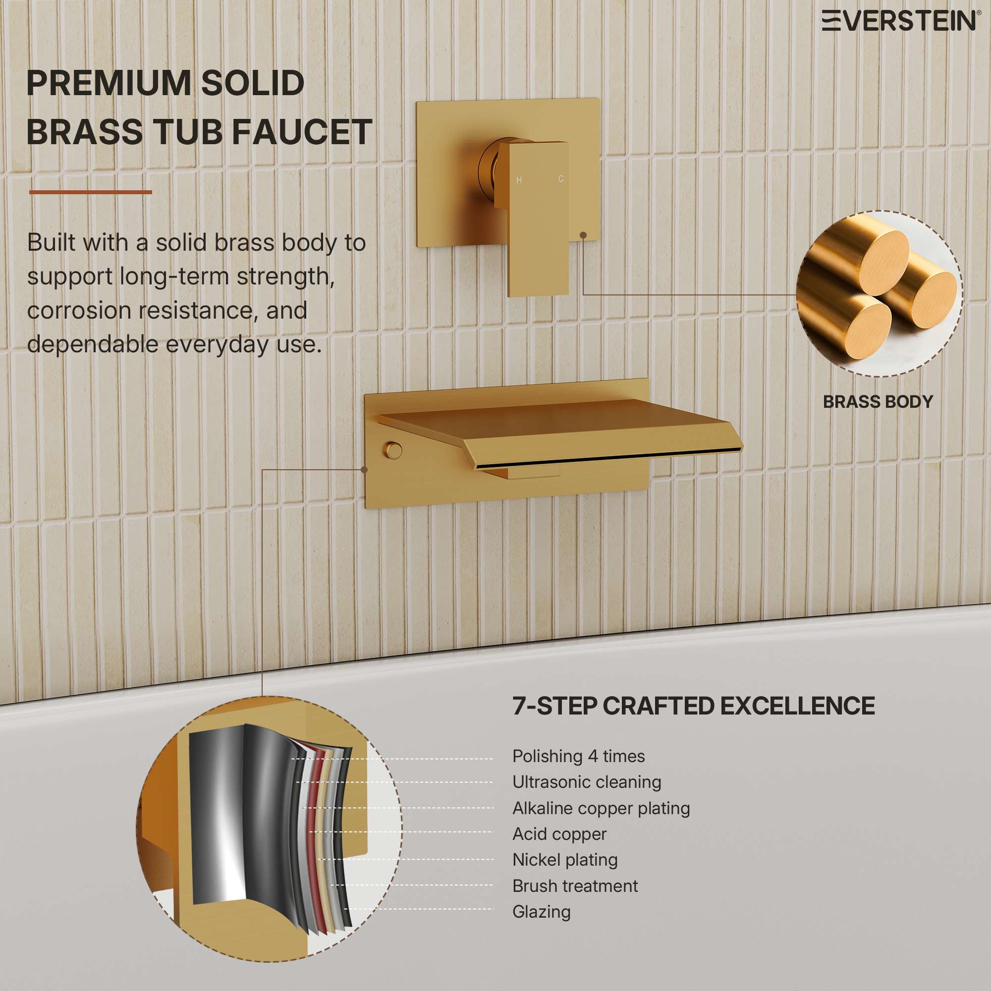 EVERSTEIN SFS-1110-GD Roman-Tub-Faucets - View #6