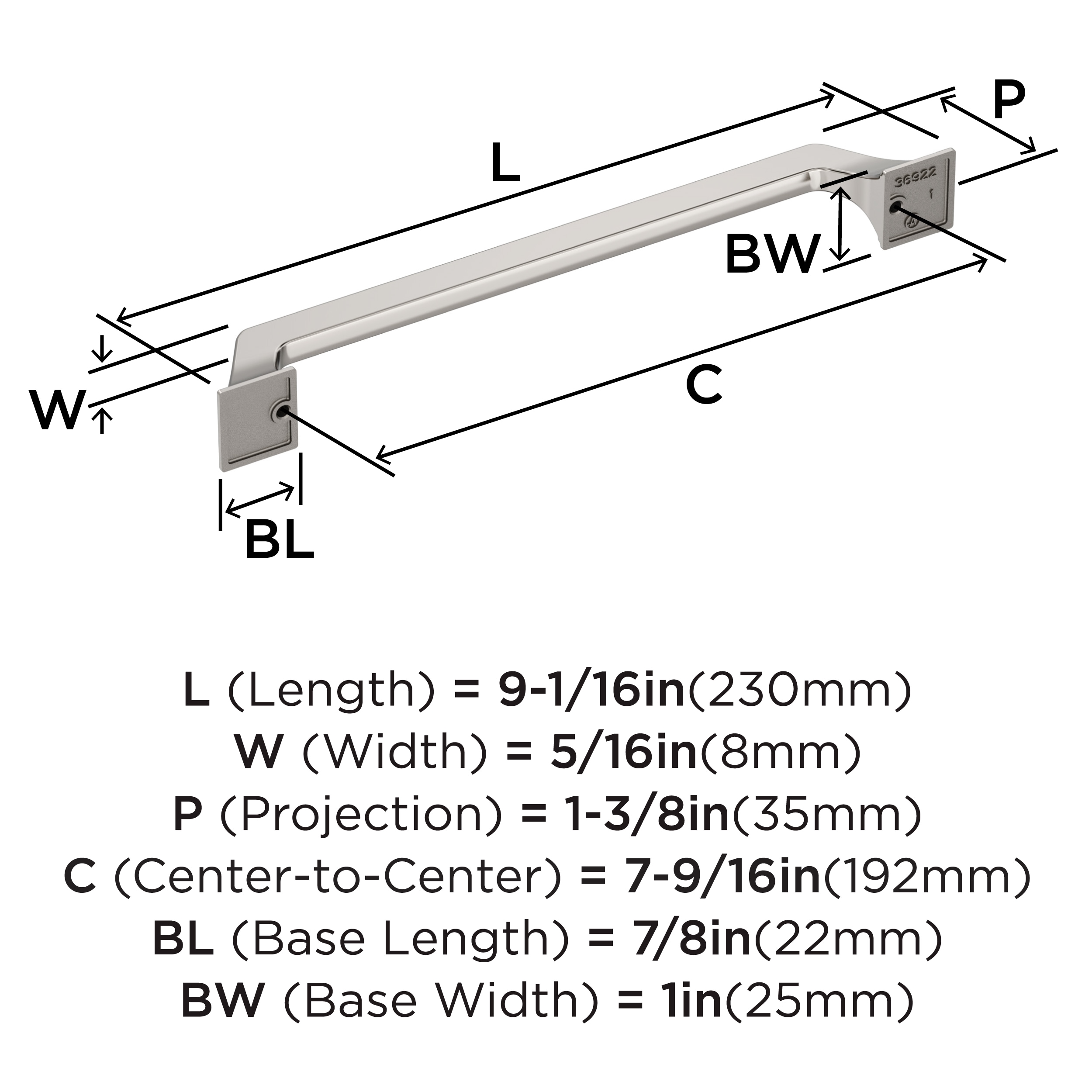 Amerock BP36922PN Cabinet-Pulls - View #4