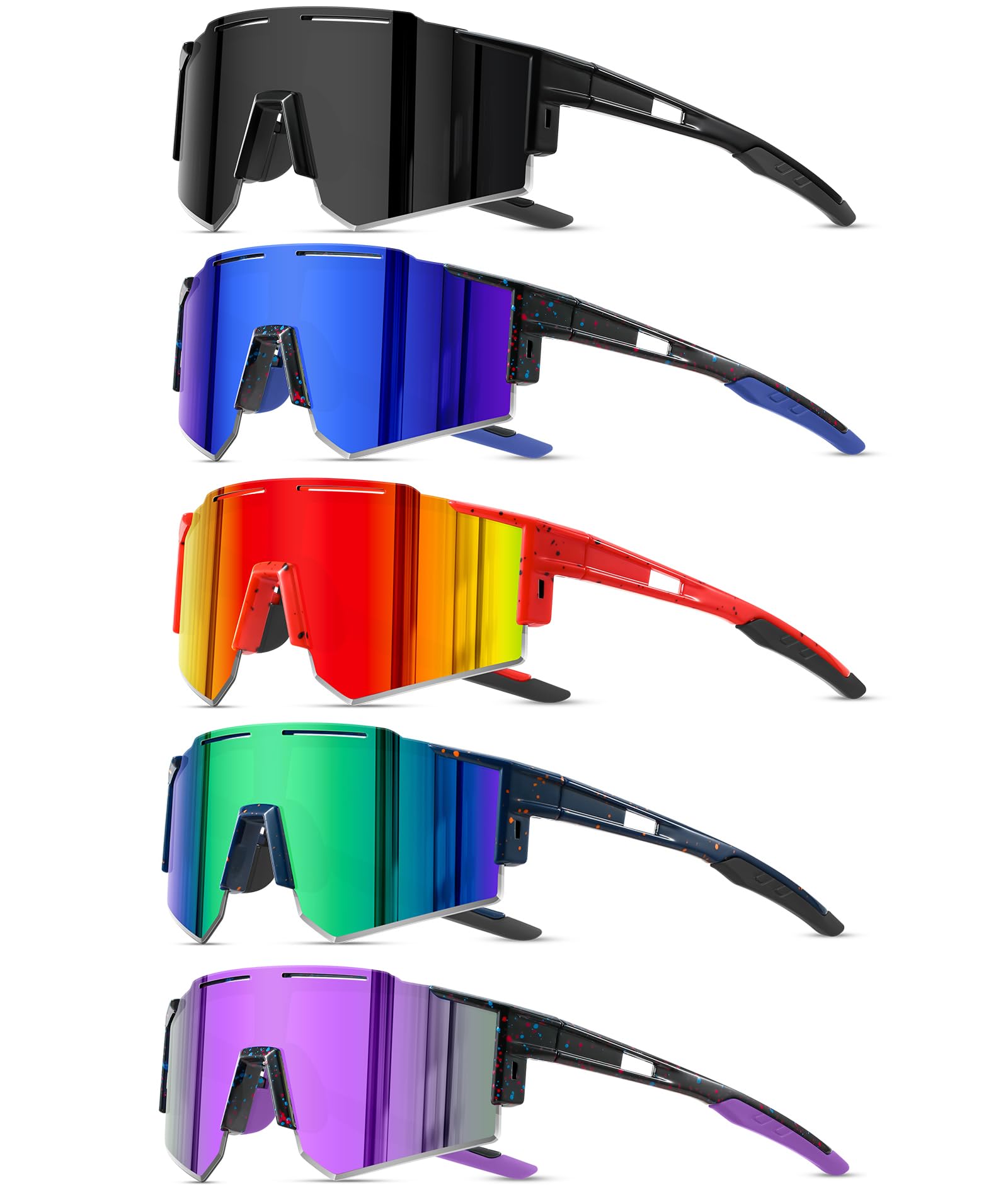 AKSCYZM  Kids Polarized Sunglasses Youth Sports UV400 Protection Goggles Lightweight Outdoor Baseball Softball Cycling Glasses for Boys Girls