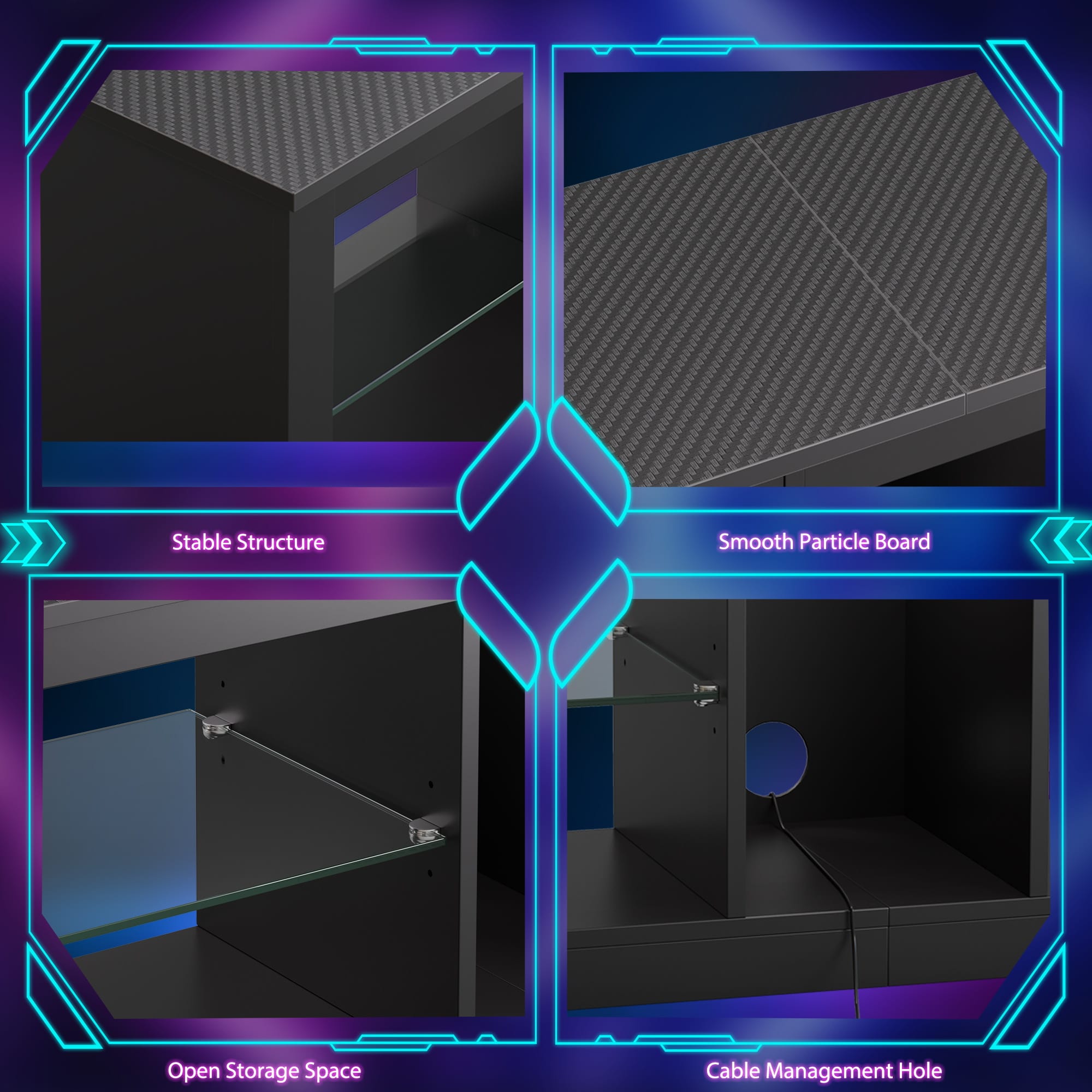 Bestier LOW-L101014GUS-BDCF Tv-Stands - View #7