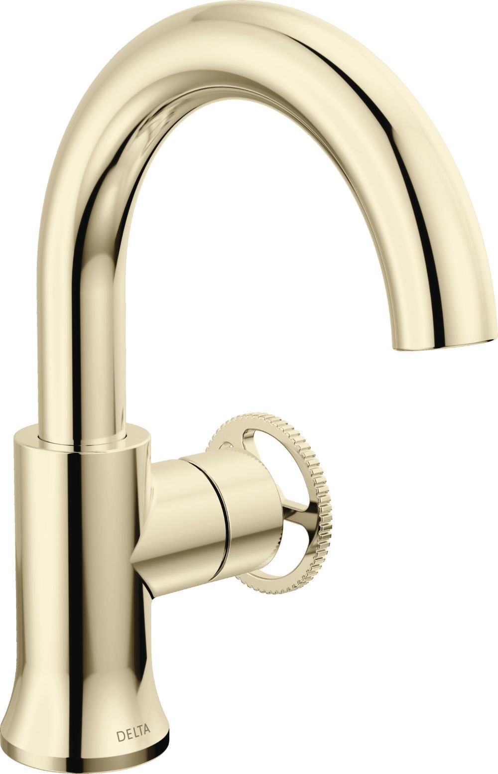 Delta 558HAR-PN-DST Trinsic Polished Nickel Single hole 1-handle WaterSense Mid-arc Residential Handle Bathroom Sink Faucet with Drain