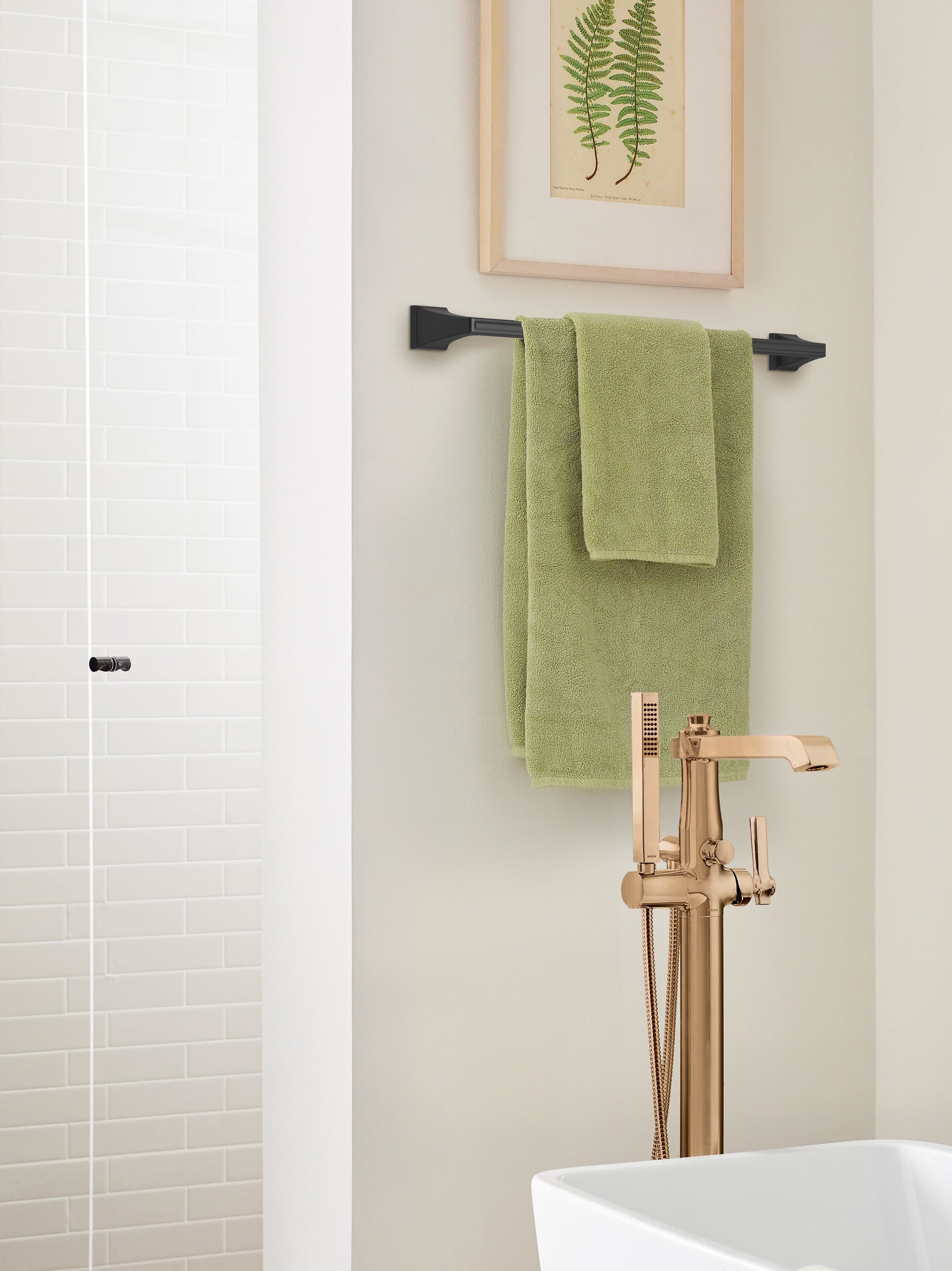 Mulholland Matte Black 24-Inch Metal Towel Bar