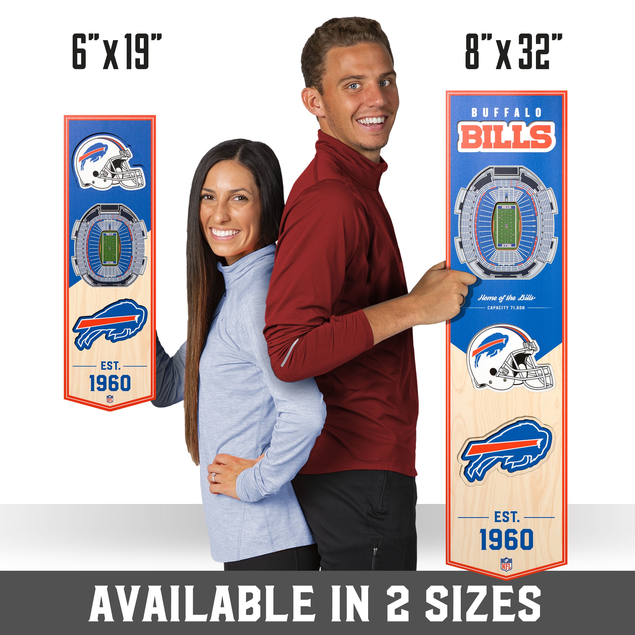 8 x 32 NFL Buffalo Bills 3D Stadium Banner