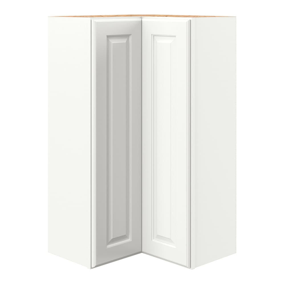allen + roth Tilson 24-in W x 30.125-in H x 12-in D Linen L-shaped Corner Wall Fully Assembled Cabinet (Raised Panel Square Style)