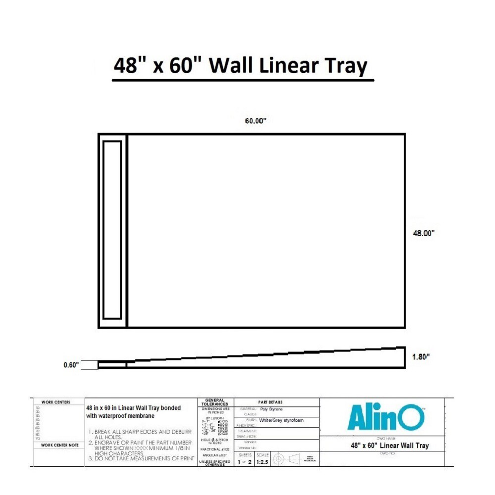 ALINO 12 in. x 20 in. Shower Niche bonded with waterproof membrane