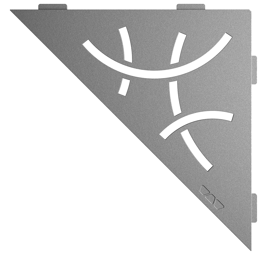 Schluter Systems SES1D6TSG Shelf Triangular Corner Curve Pewter
