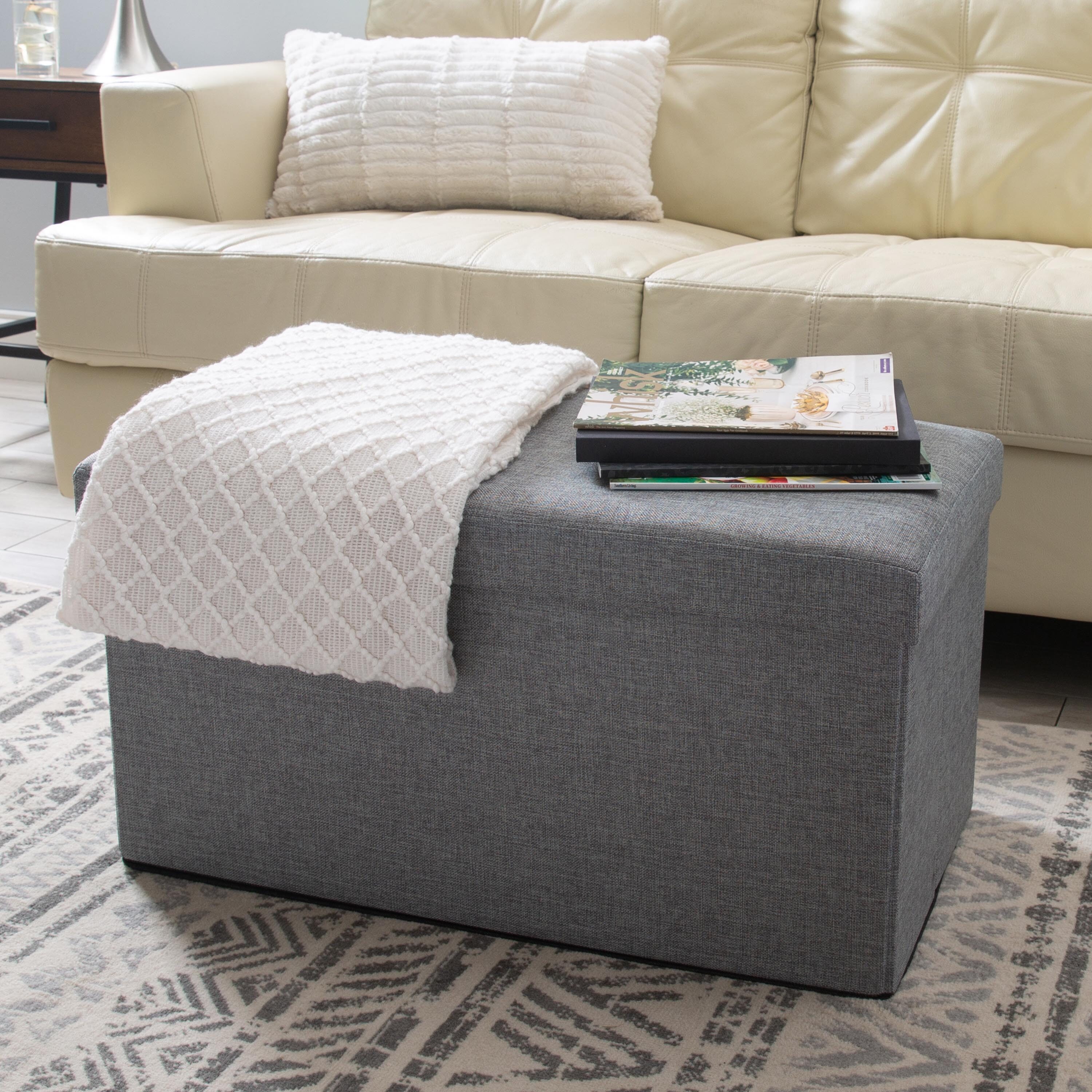 Simplify F-0637-GREY Indoor-Ottomans - View #2