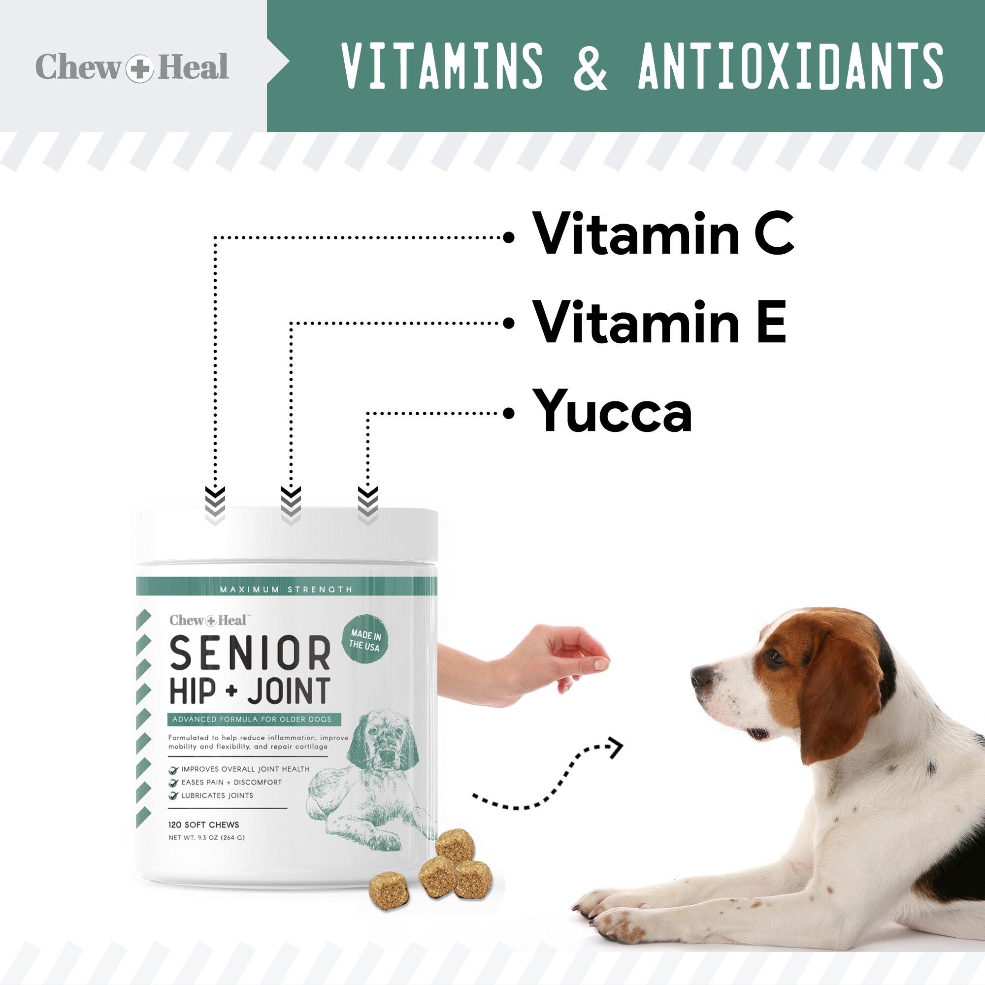 Chew + Heal CH-SENIOR-JOINT-120 Pet-Vitamins-Suppliments - View #3