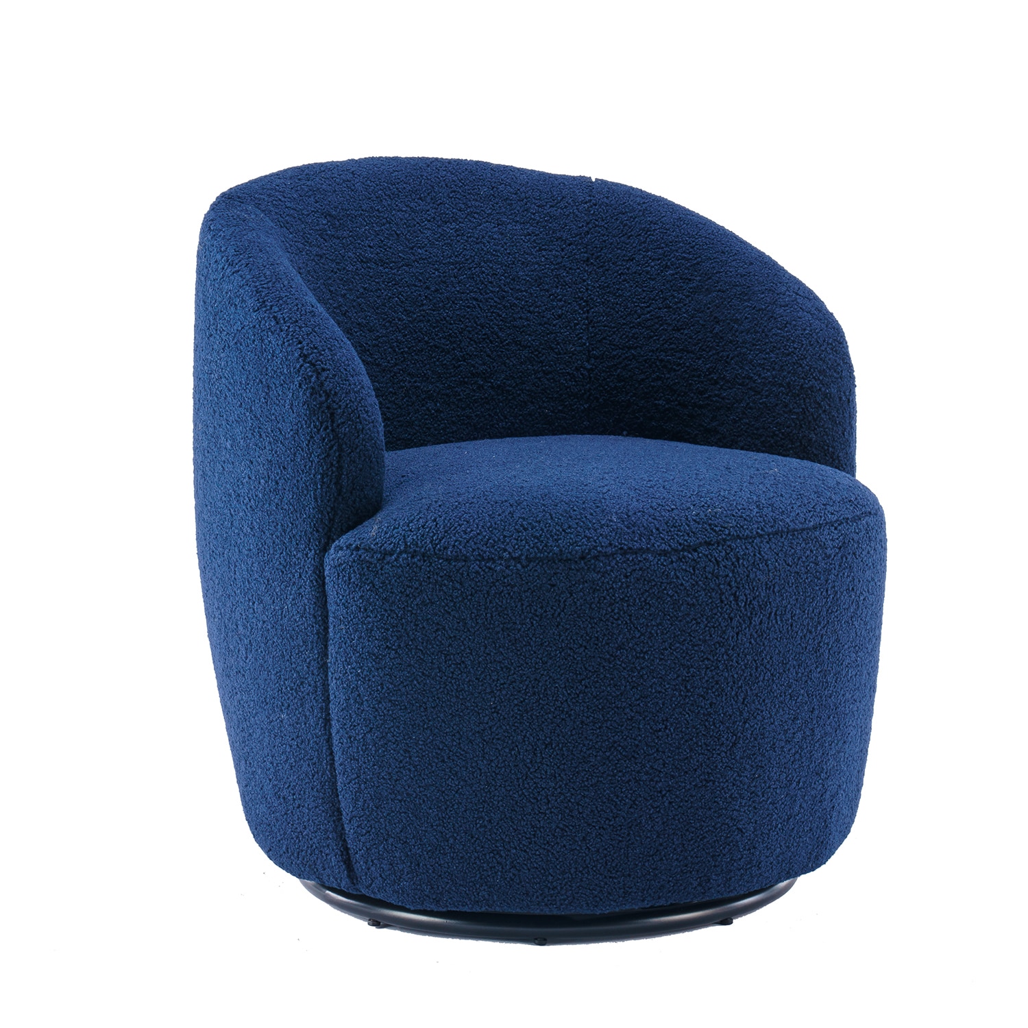 Bybafun YA6100117 Modern Blue Swivel Accent Chair