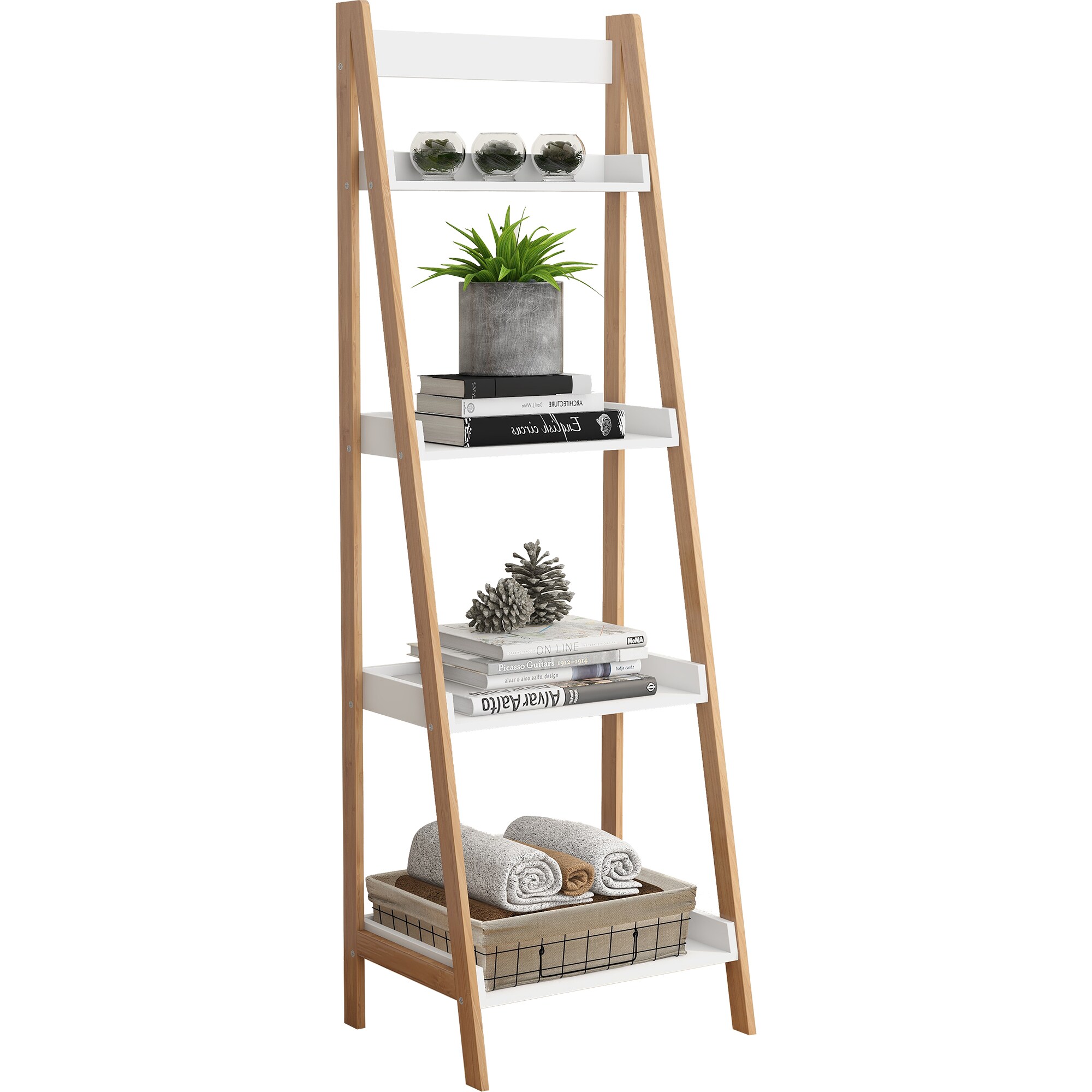 Finch Maxwell 4-Tier Bookshelf Natural FUBC10046A - Best Buy