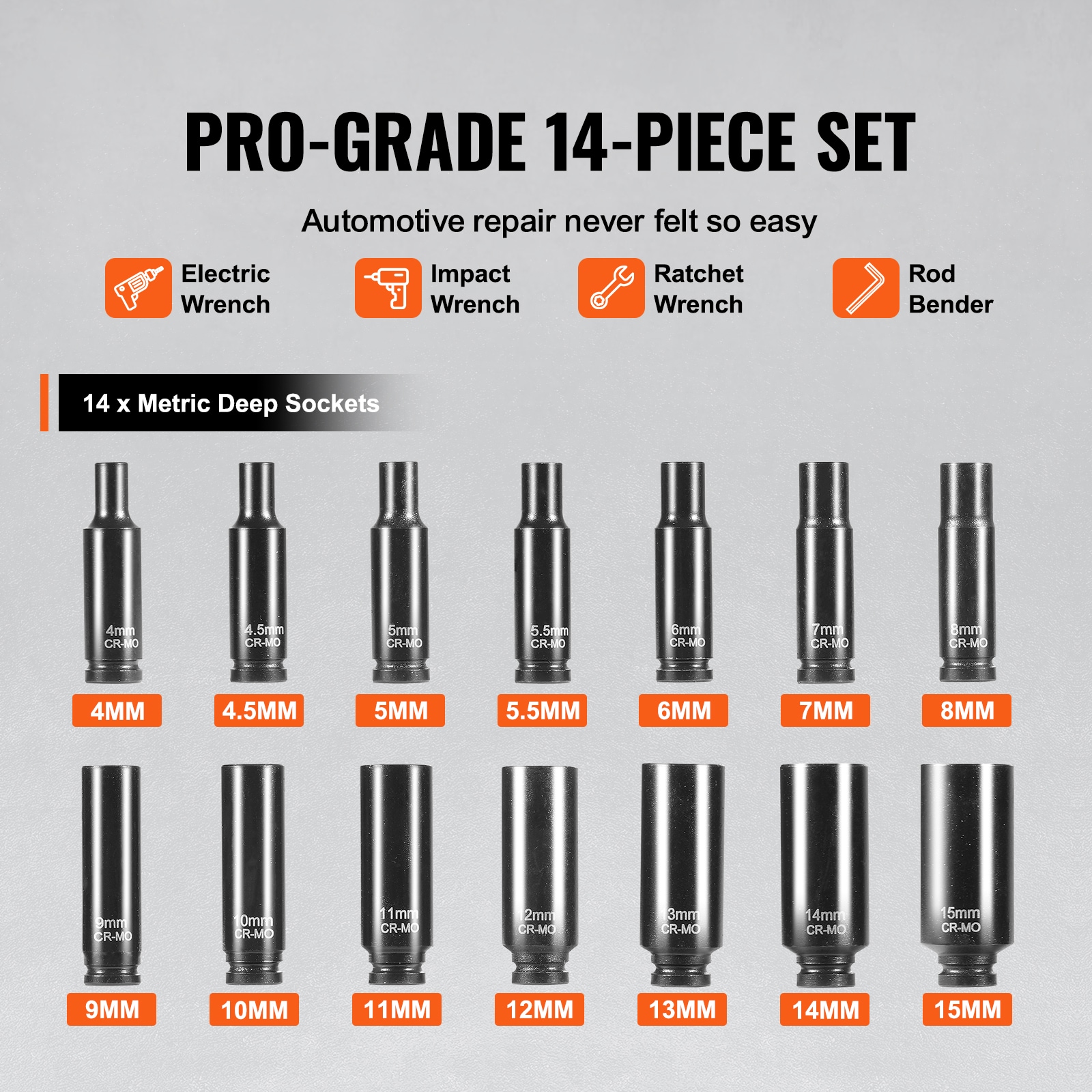 VEVOR SCCJTTZJ1CRM06173V0 Impact-Socket-Sets - View #3