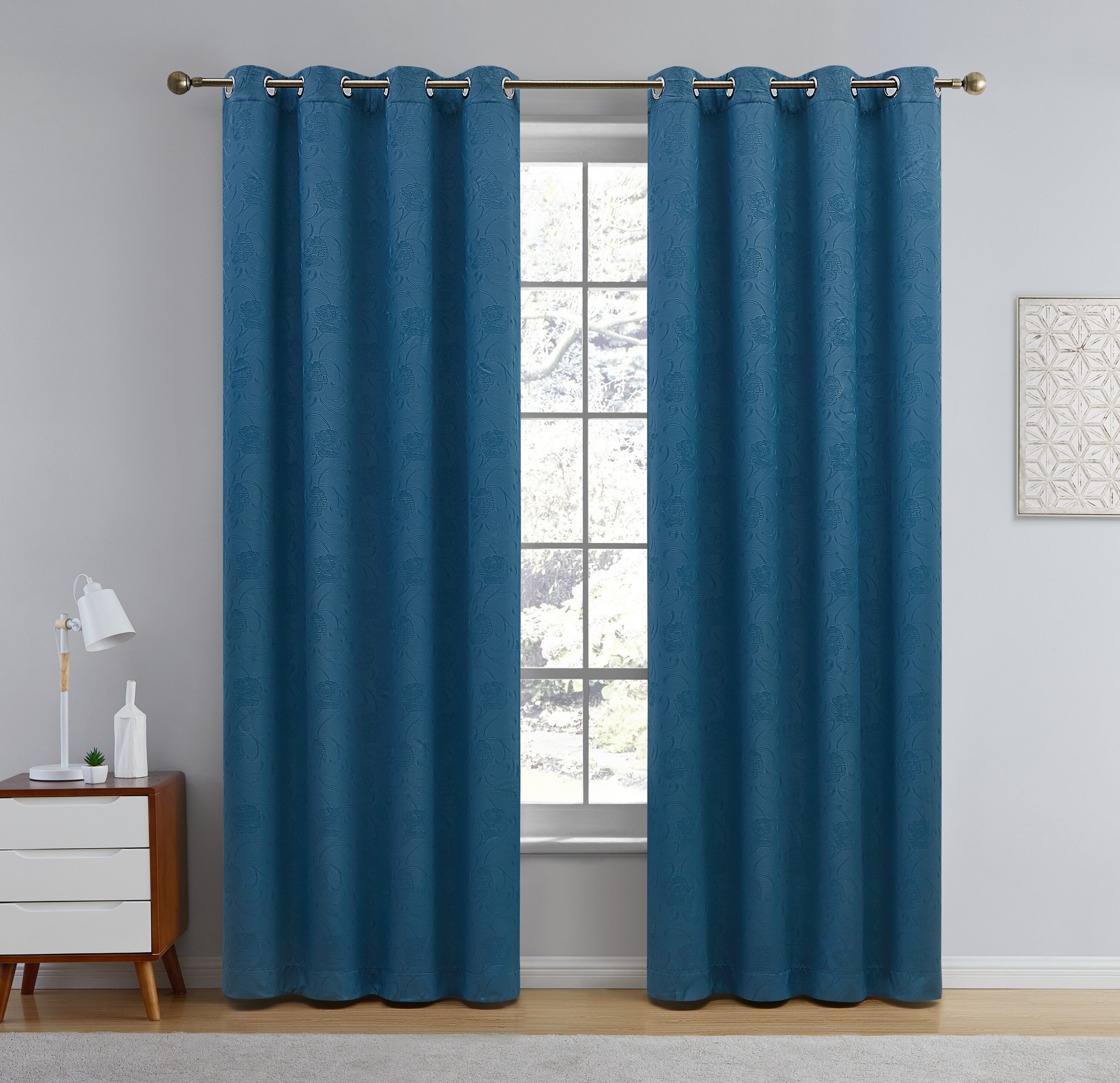 HLC.me TYLR-5263TEAL curtains - View #3