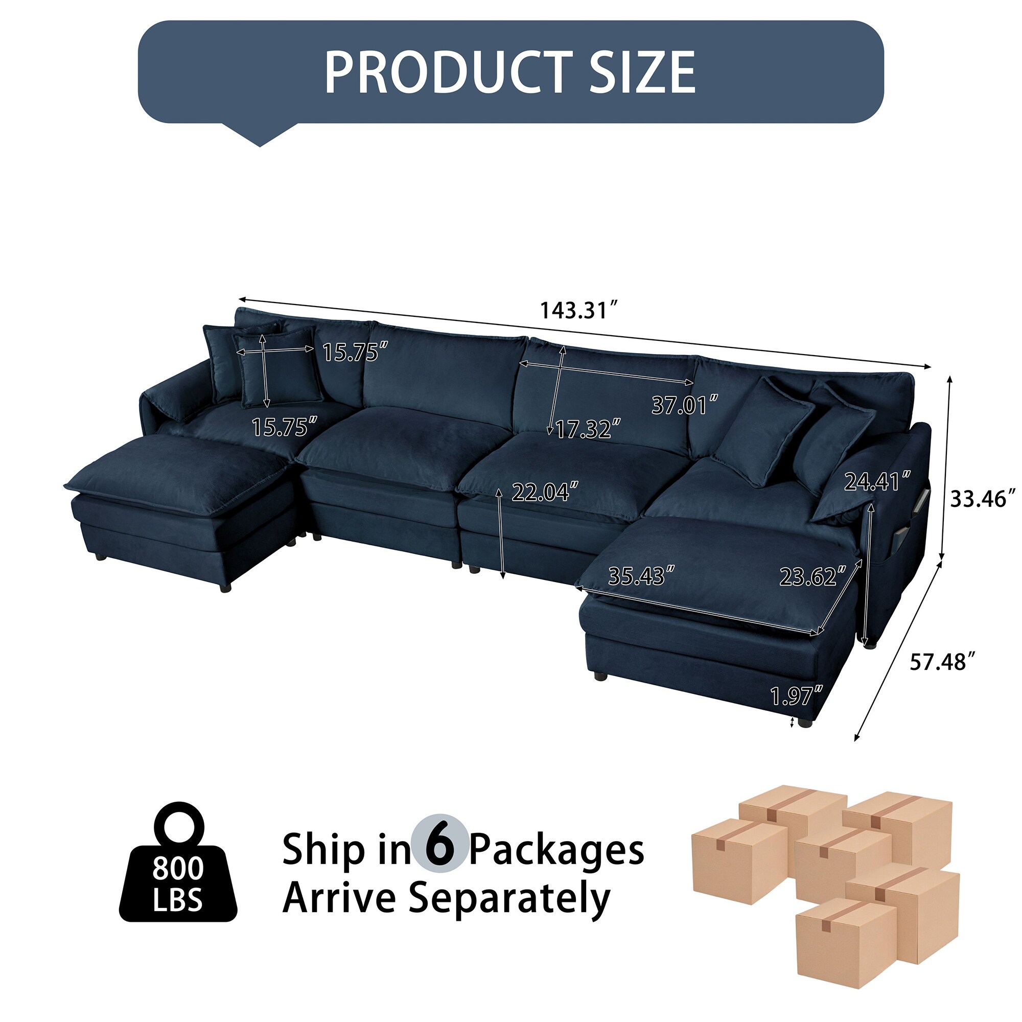 SINOFURN SYA020362GY Sofas-Loveseats - View #17
