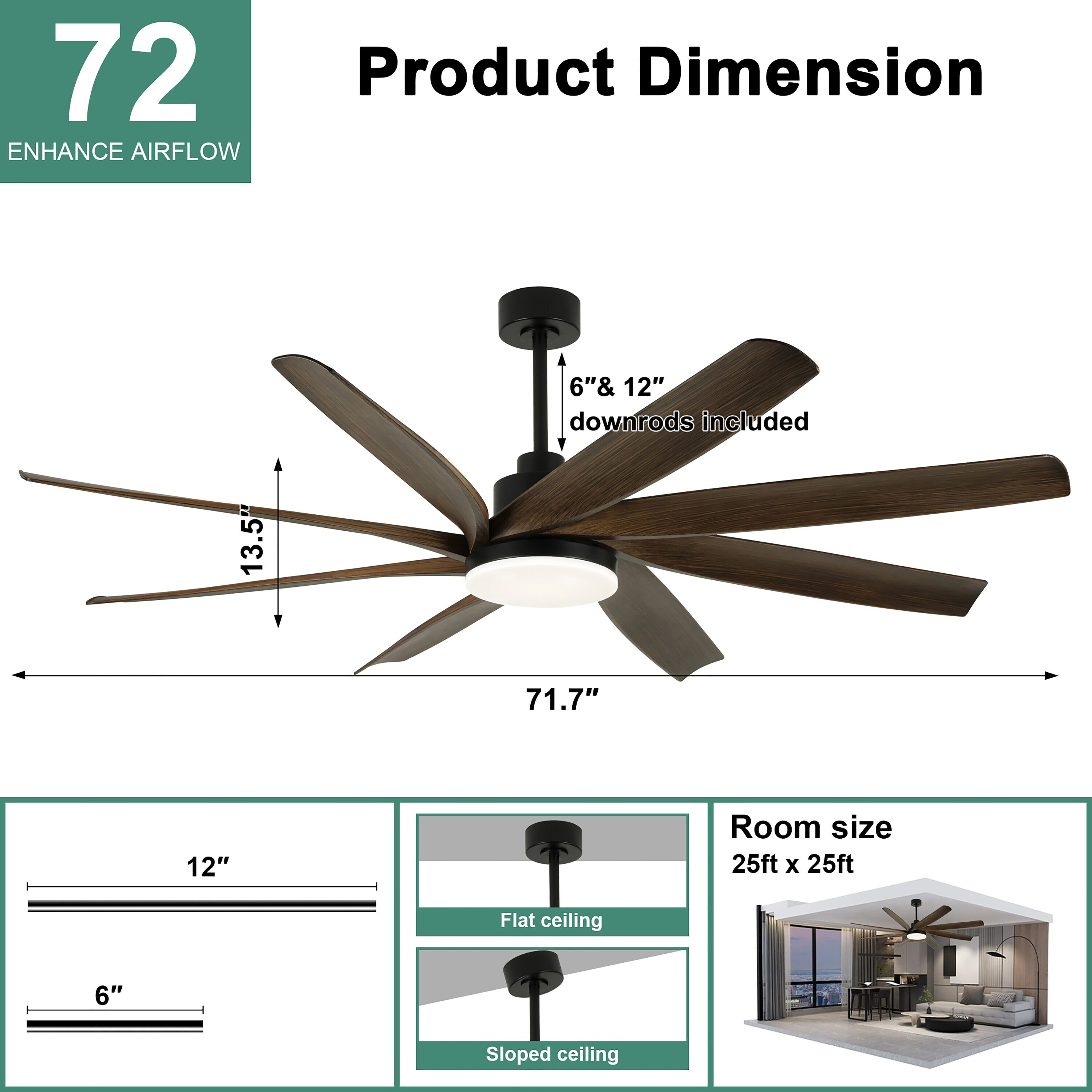 Cusp Barn CS72P08 Ceiling-Fans - View #8