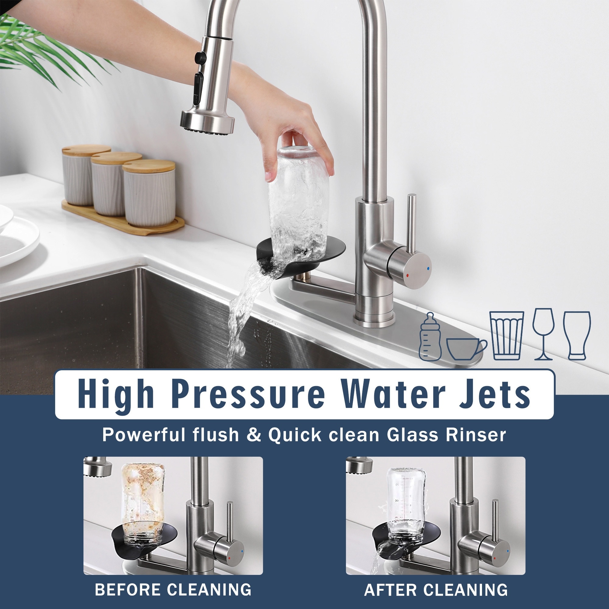 HyperDrop Cart B-6K4N6O2B3X2T Kitchen-Faucets - View #3