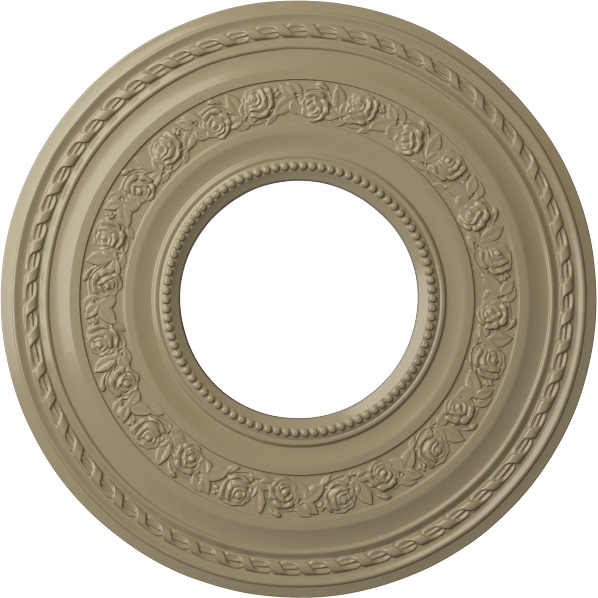 Ekena Millwork CM29ATGDF Anthony 29.375-in W x 29.375-in L Painted Gobi Desert Polyurethane Whole Ceiling Medallion