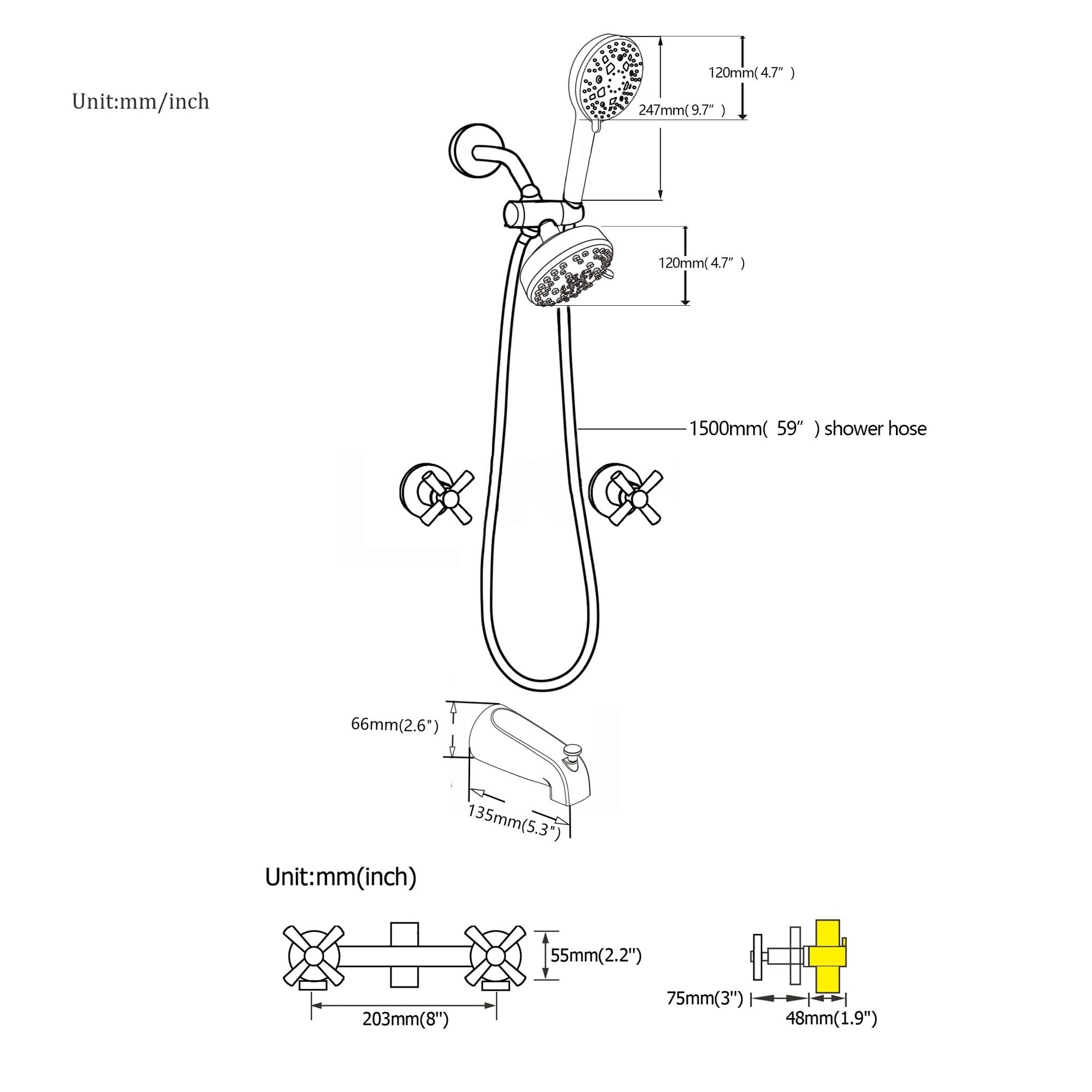 Lukvuzo LLU0812L337 Bath-Shower-Facc - View #6