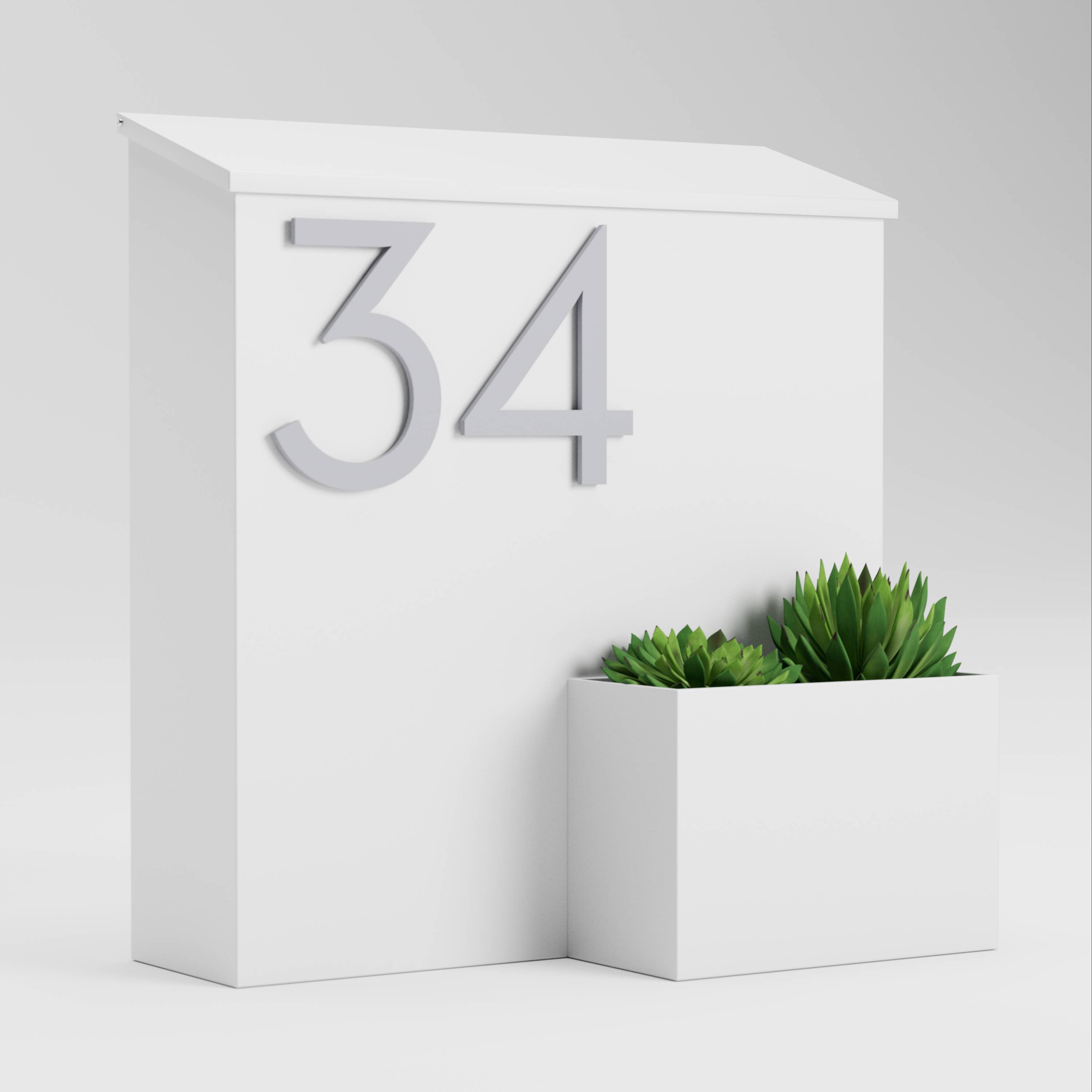 Post & Porch GREETINGS-WHITE mailboxes - View #3