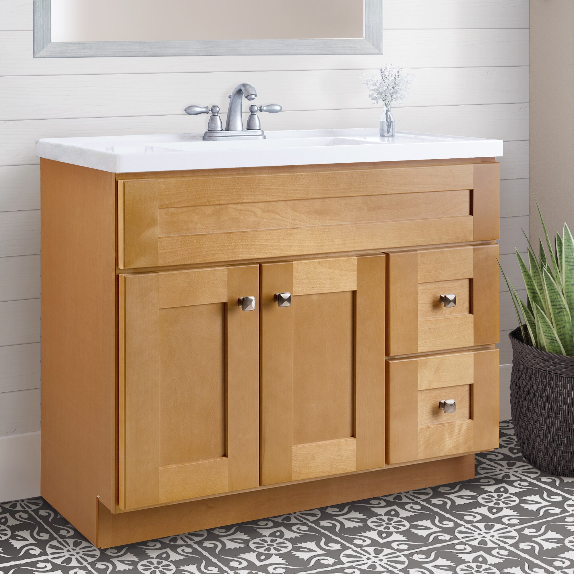 Design House Brookings 36-in Modern Birch Bathroom Vanity Base Cabinet  without Top in the Bathroom Vanities without Tops department at