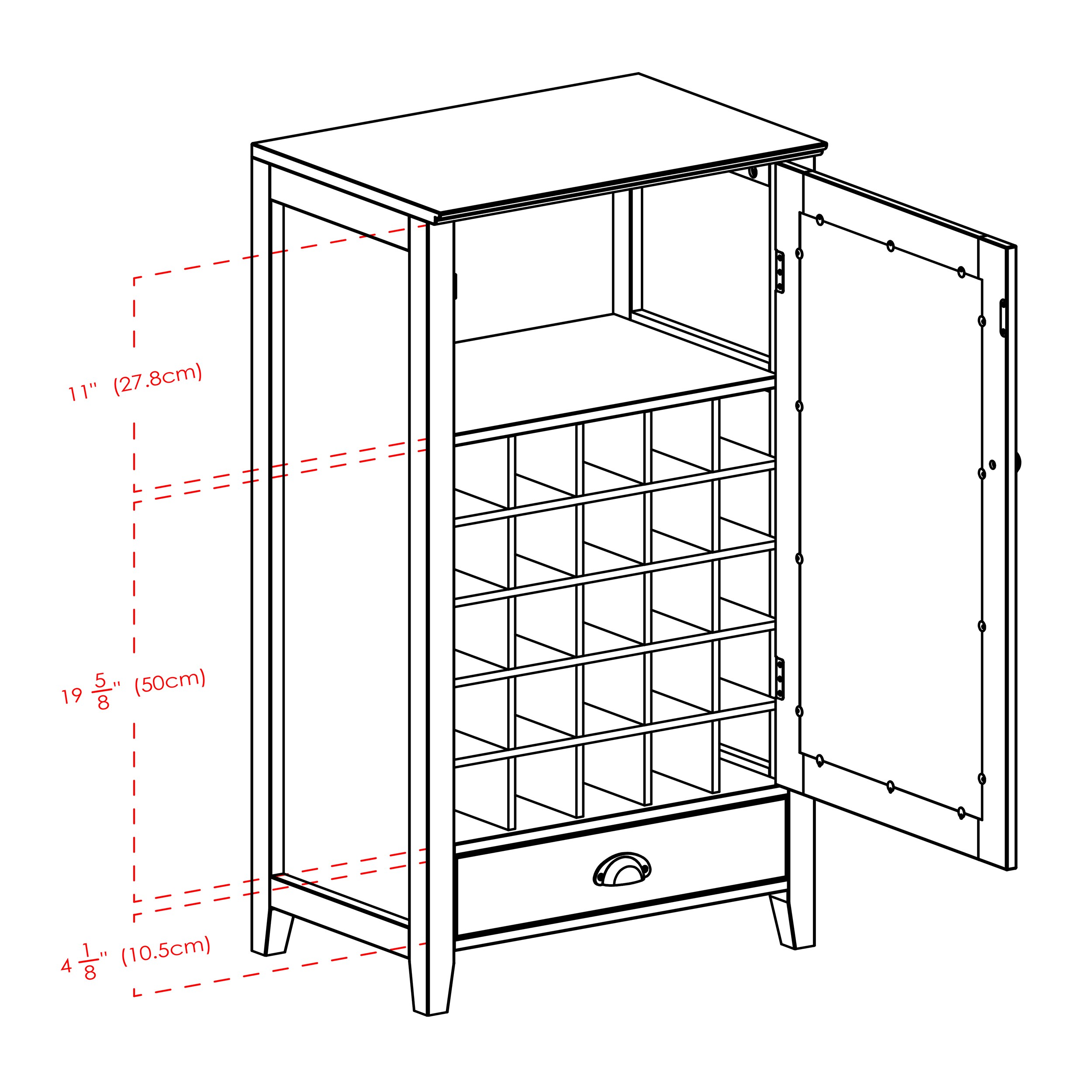 White wine cabinet discount tall