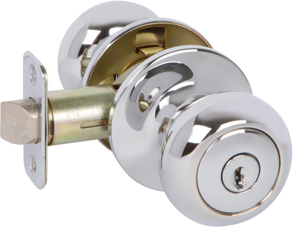 Delaney Hardware Saxon Chrome Keyed Entry Door Knob In The Door Knobs 