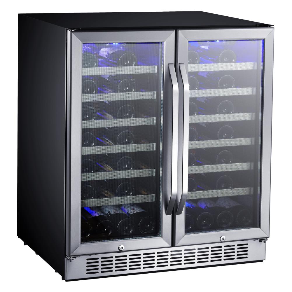 Edgestar 56 Bottle Capacity Stainless Steel Dual Zone Cooling Built In Freestanding Wine Chiller In The Wine Coolers Department At Lowes Com