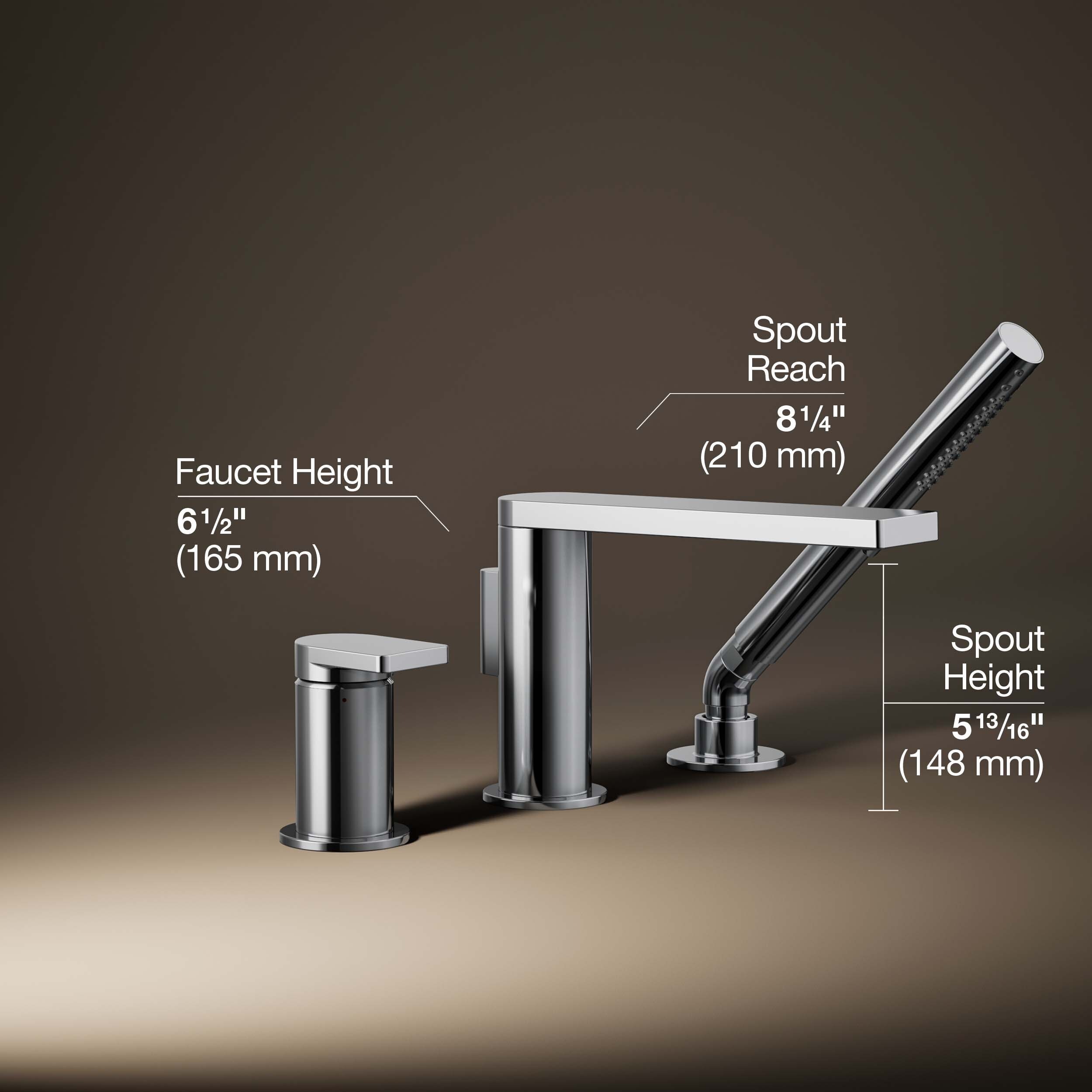 KOHLER 73078-4-CP Roman-Tub-Faucets - View #3