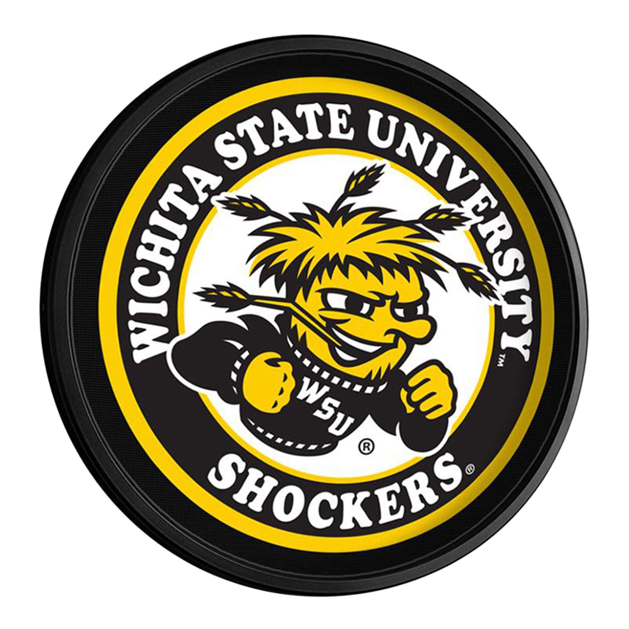 The Fan-Brand NCWHST-130-01 Wichita State Shockers Slimline Wall Lights 18-in Constant LED Game room Lighted Sign