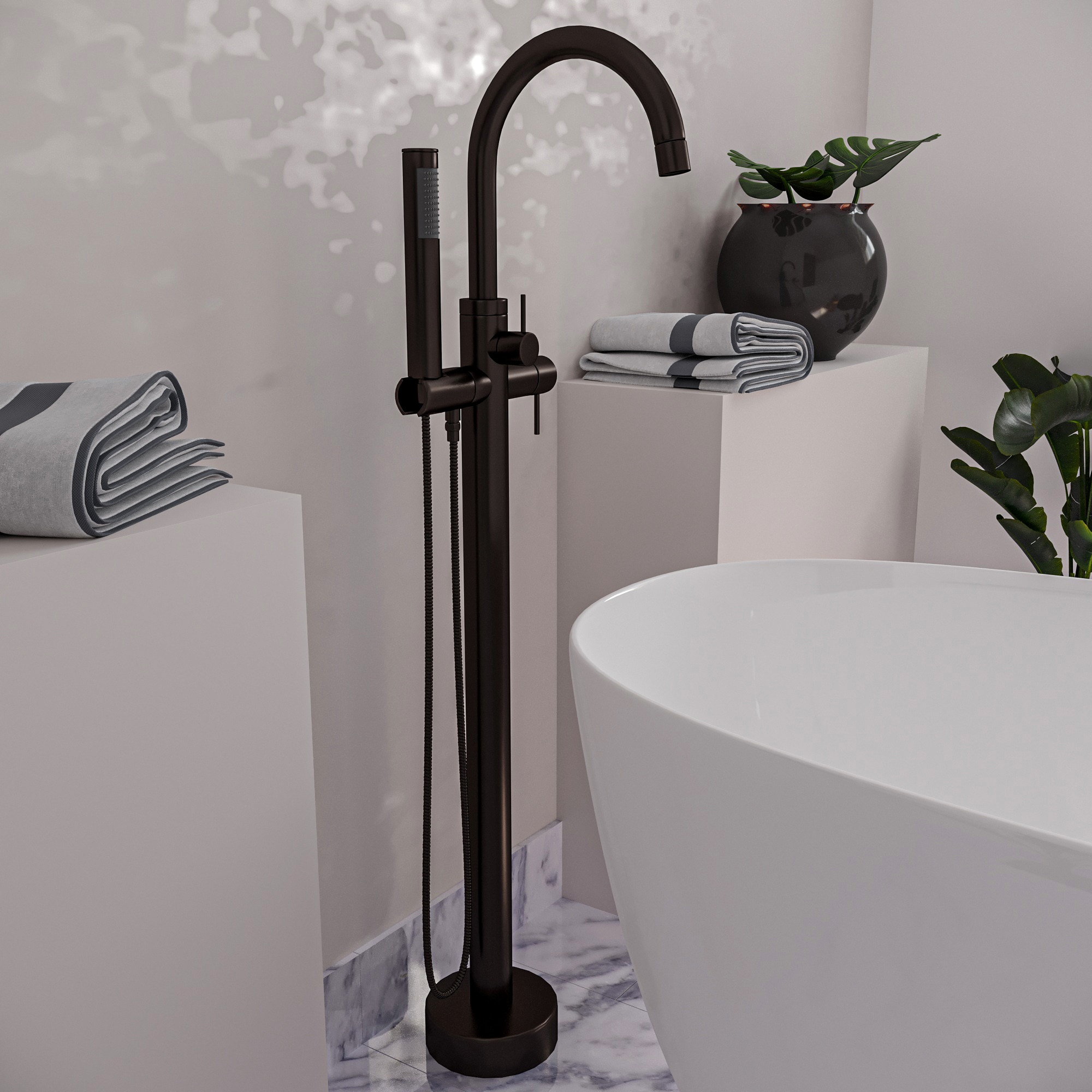 WESTBRASS DF02043-12 Roman-Tub-Faucets - View #2