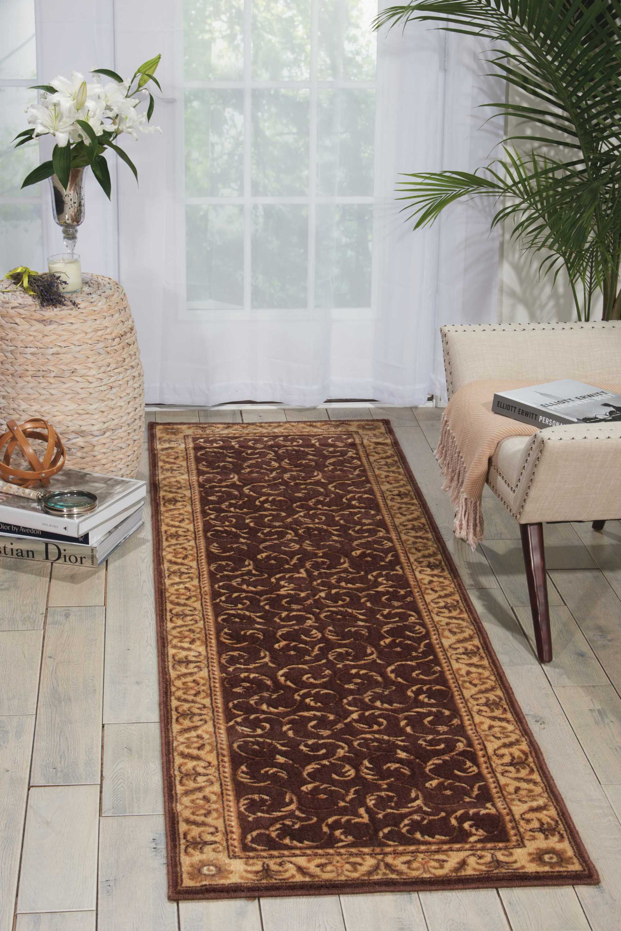 Nourison 04786 Somerset 2 x 7 (ft) Synthetic Brown Rectangular Indoor Abstract Area rug