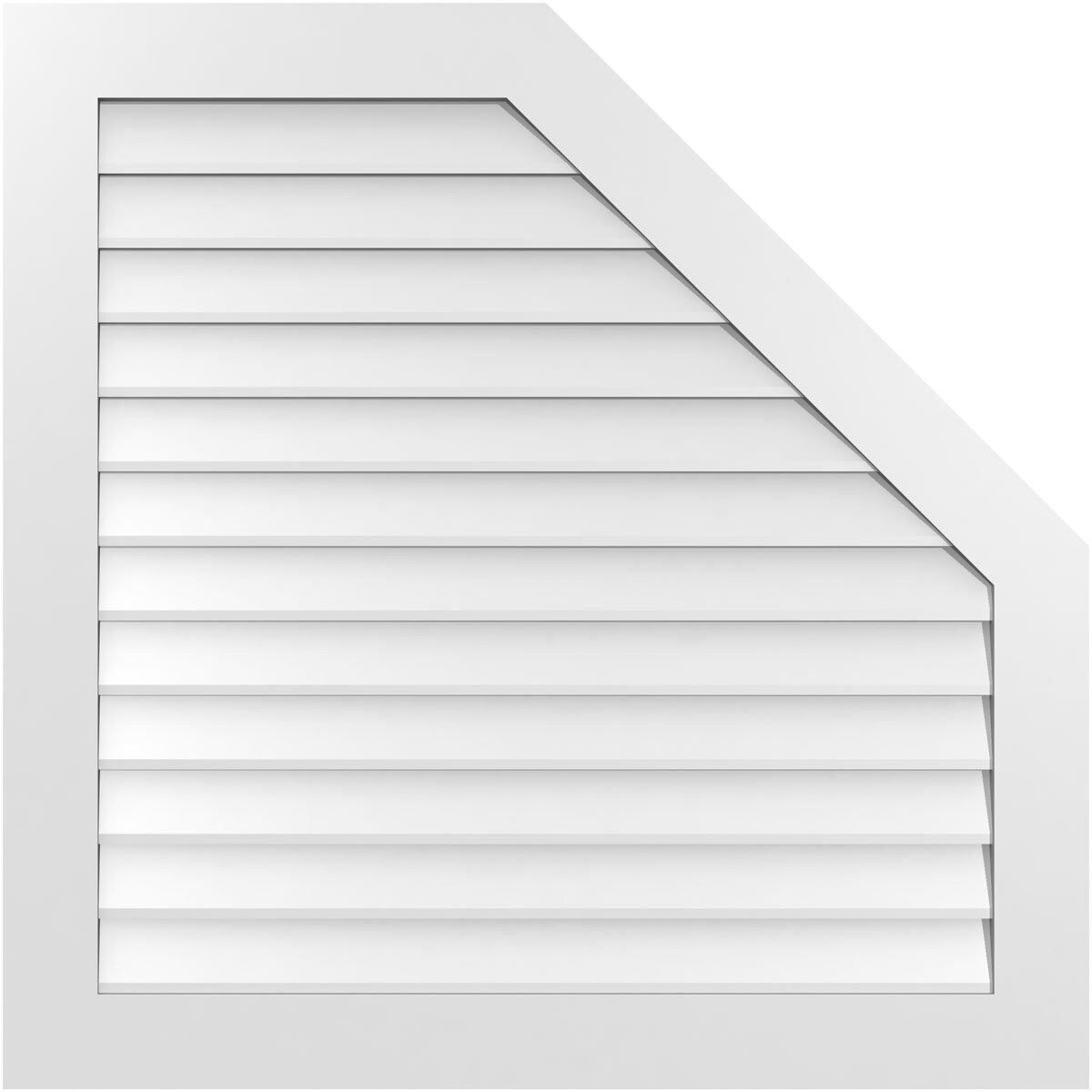 Ekena Millwork GVPOR40X4001SN 40-Inches x 40-Inches Off-white Octagon PVC Gable Louver Vent