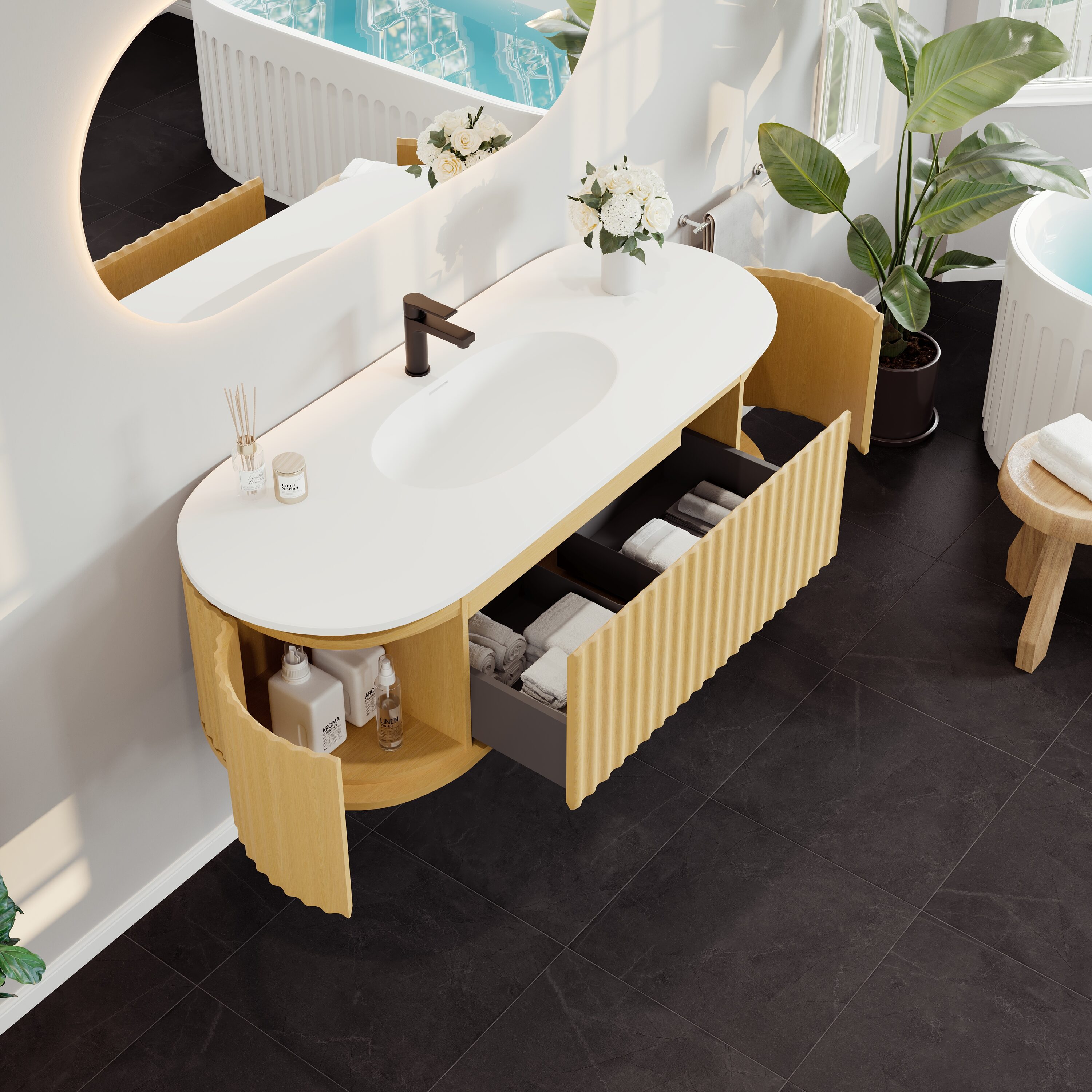 Eviva EVVN202-55OAK-WM Bath-Vanity-Combo - View #4