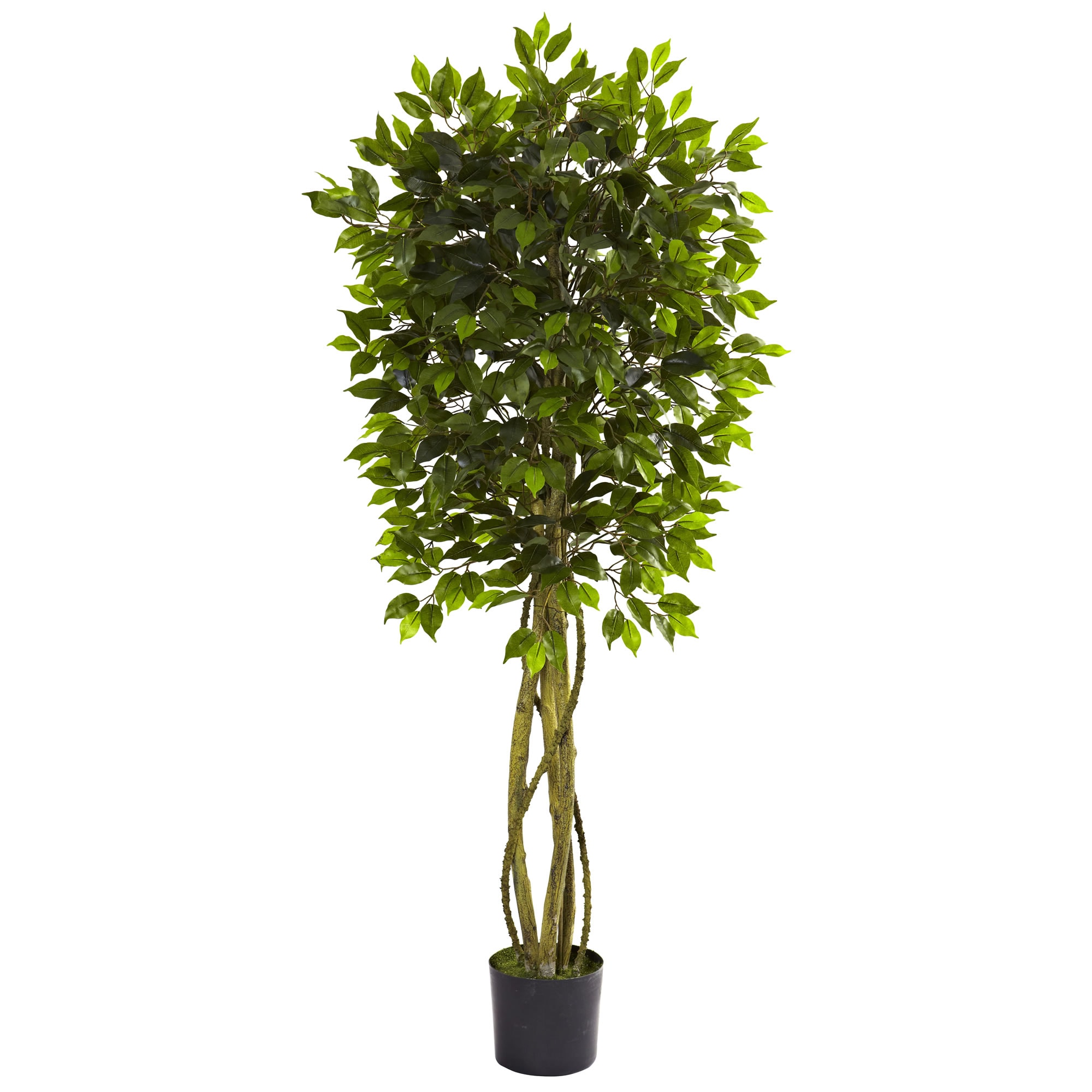 Nearly Natural 66-in Green Indoor/Outdoor Silk Artificial Tree in the ...