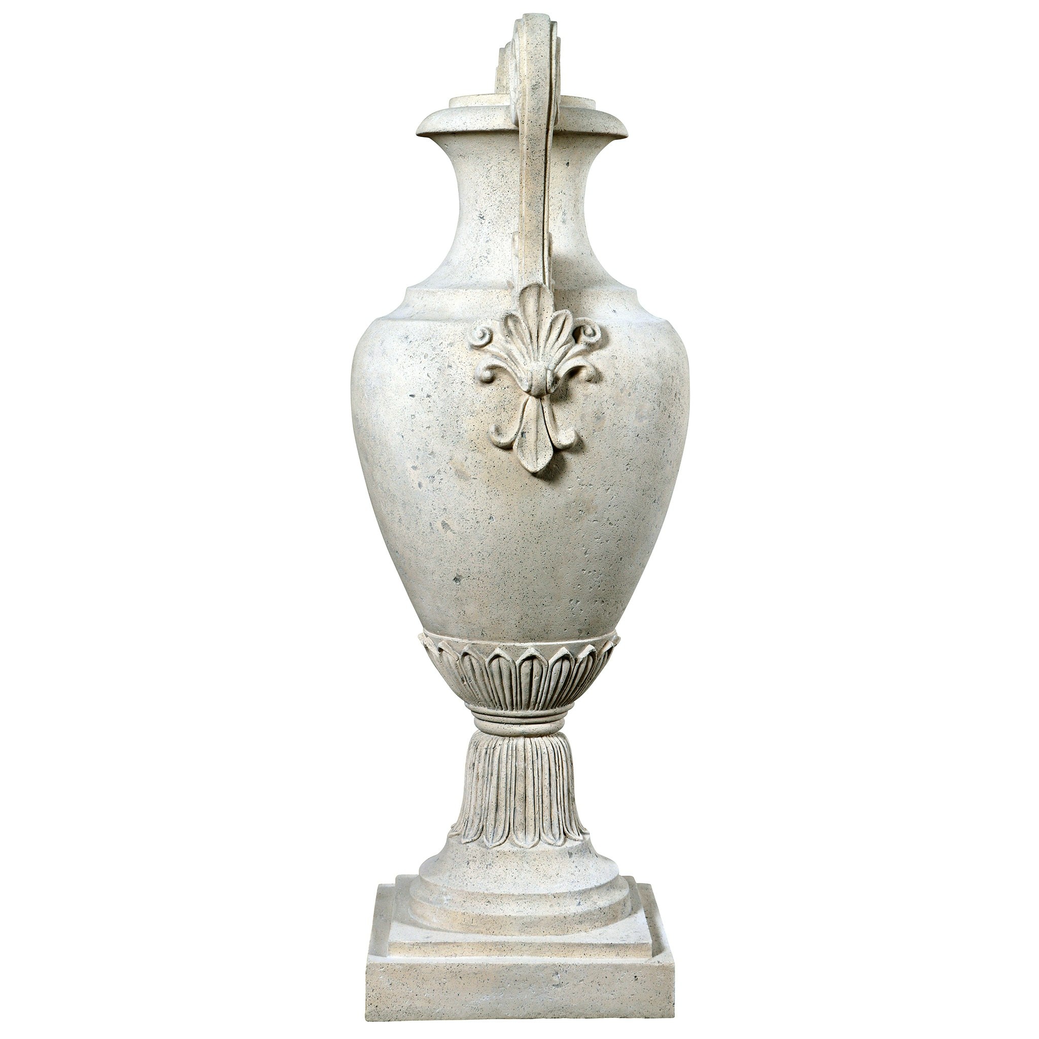 Design Toscano Urn 17-in W x 47.5-in H Off-white Fiberglass Outdoor ...