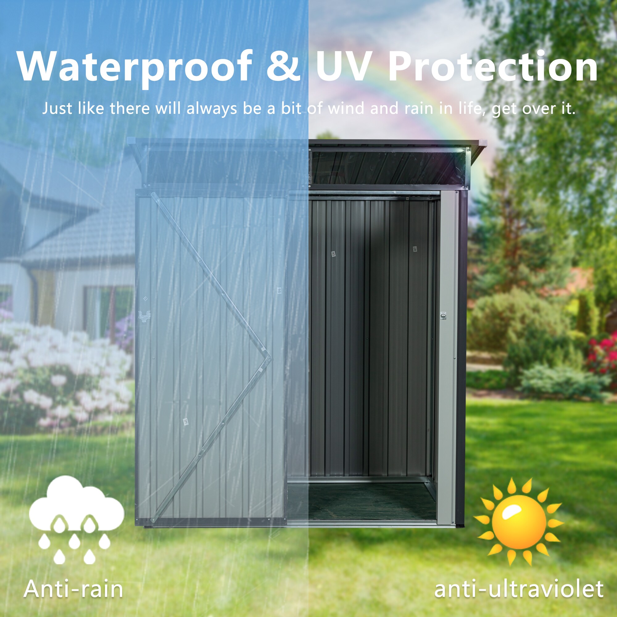 Poinic QURDS-9079S54 Metal-Storage-Buildings-Sheds - View #7