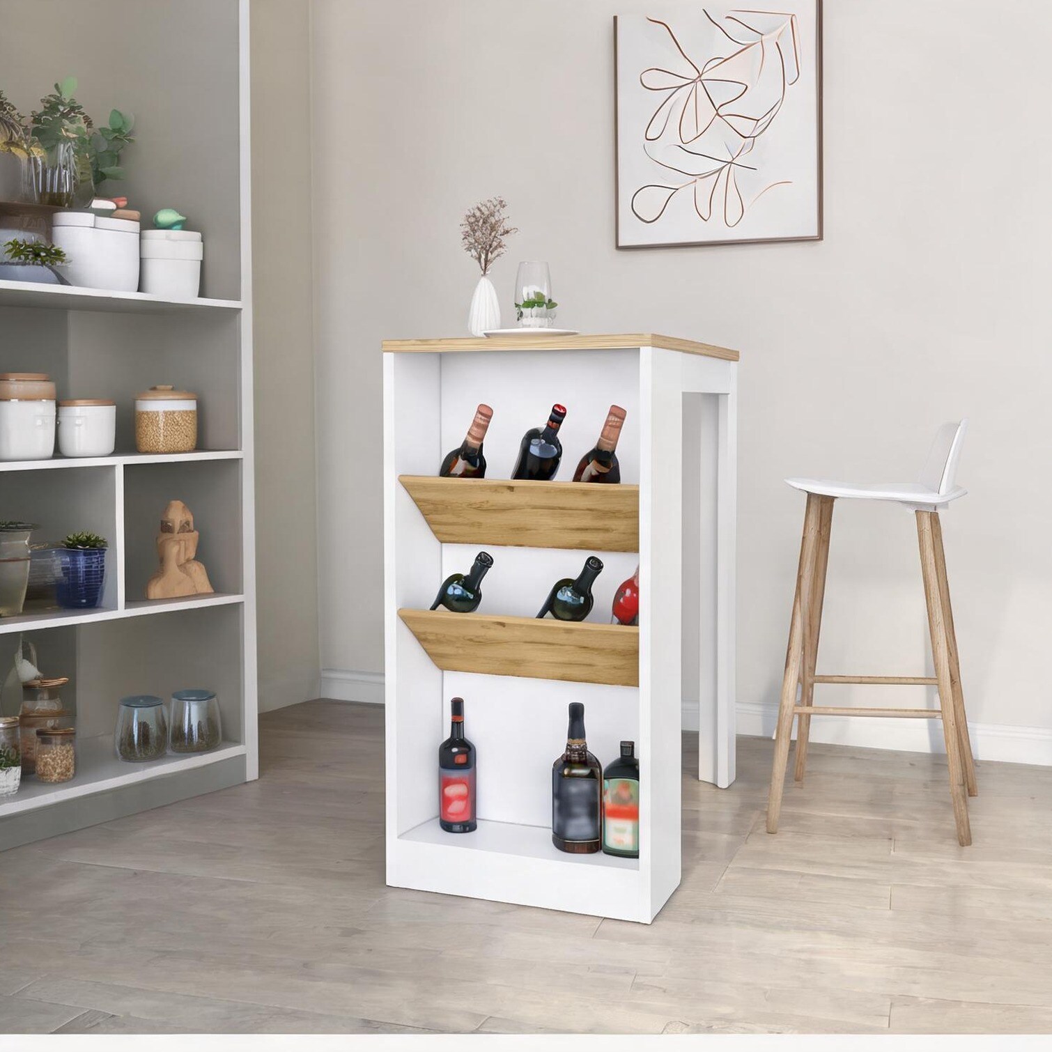 Watnature Compact Sized Multi-Use Kitchen Island Modern Particle Board ...