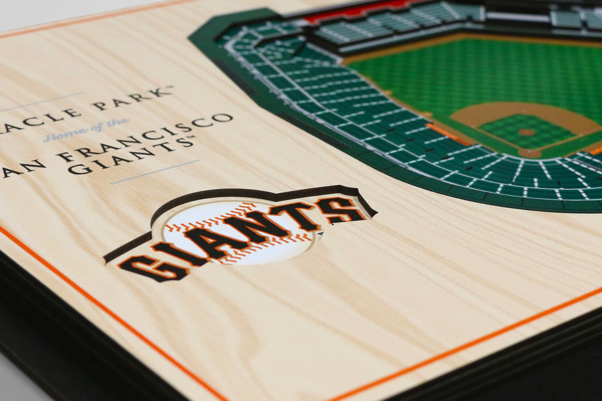 StadiumViews San Francisco Giants Youthefan Team Colors Floater Frame 13-in  H x 17-in W Sports 3D Art in the Wall Art department at