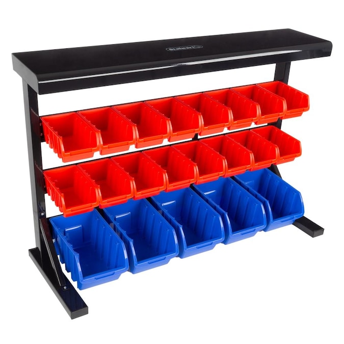 Hastings Home 21 Bin Storage Rack Wall Mountable Or Tabletop Shelves With Removeable Bins Garage Organizer For Tools Parts Hardware Craftore In The Tool Accessories Department At Com - Wall Storage Bins Home