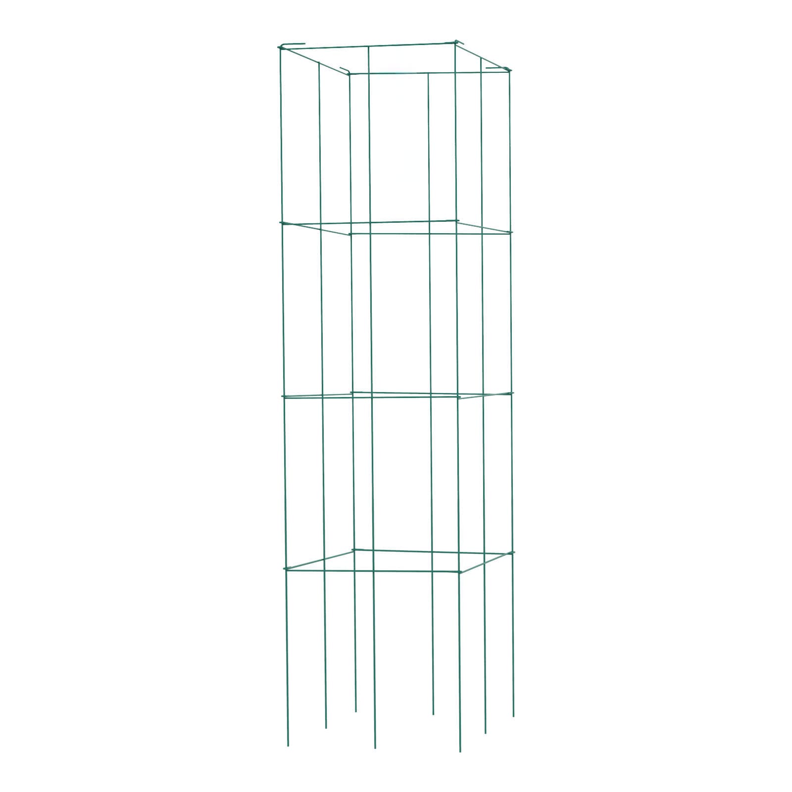 GIVIMO 5-Pack 11.8-in x 11.8-in x 46.1-in Square PVC-Coated Steel Tomato Cages for Garden Climbing Plants