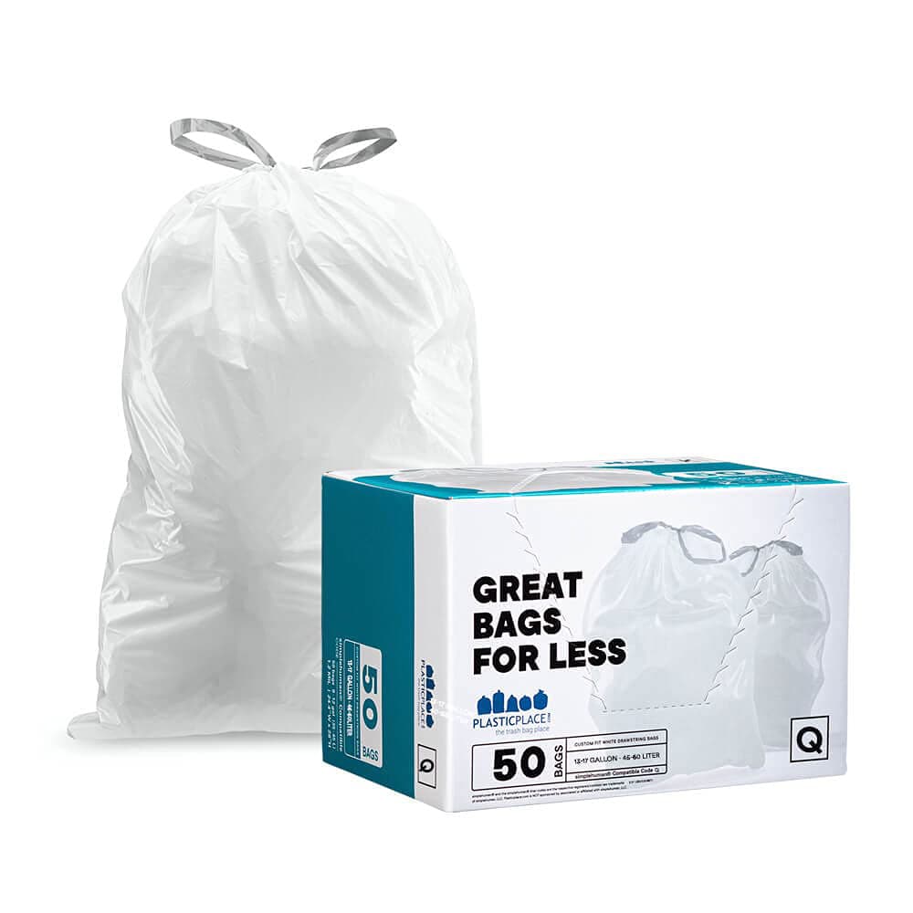 Clear 2 Gallon Trash Bag (100 Pack) Un-Scented Small Garbage Bags for  Bathroom C